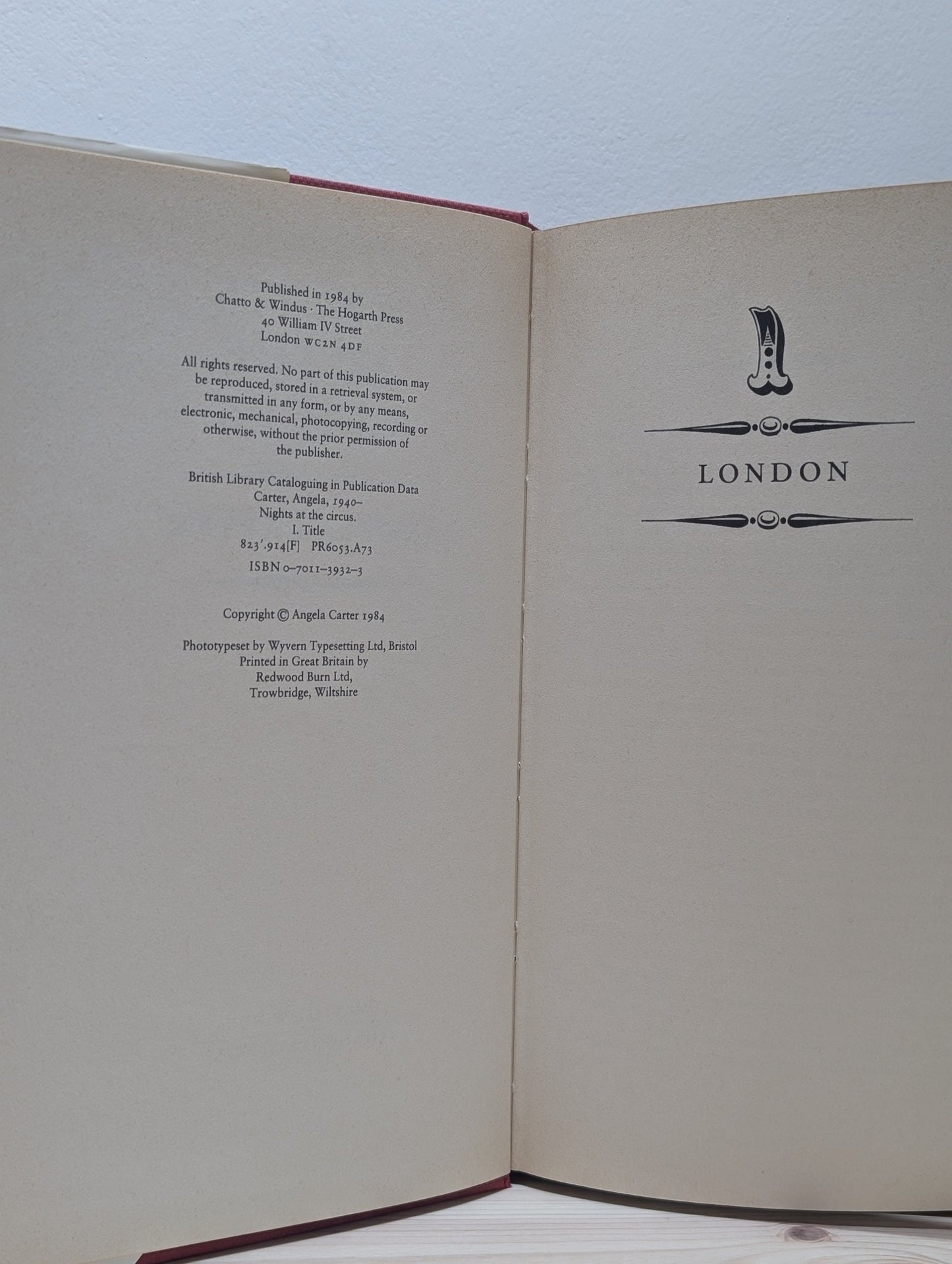 Nights at the Circus by Angela Carter (First Edition) - Fialta Books