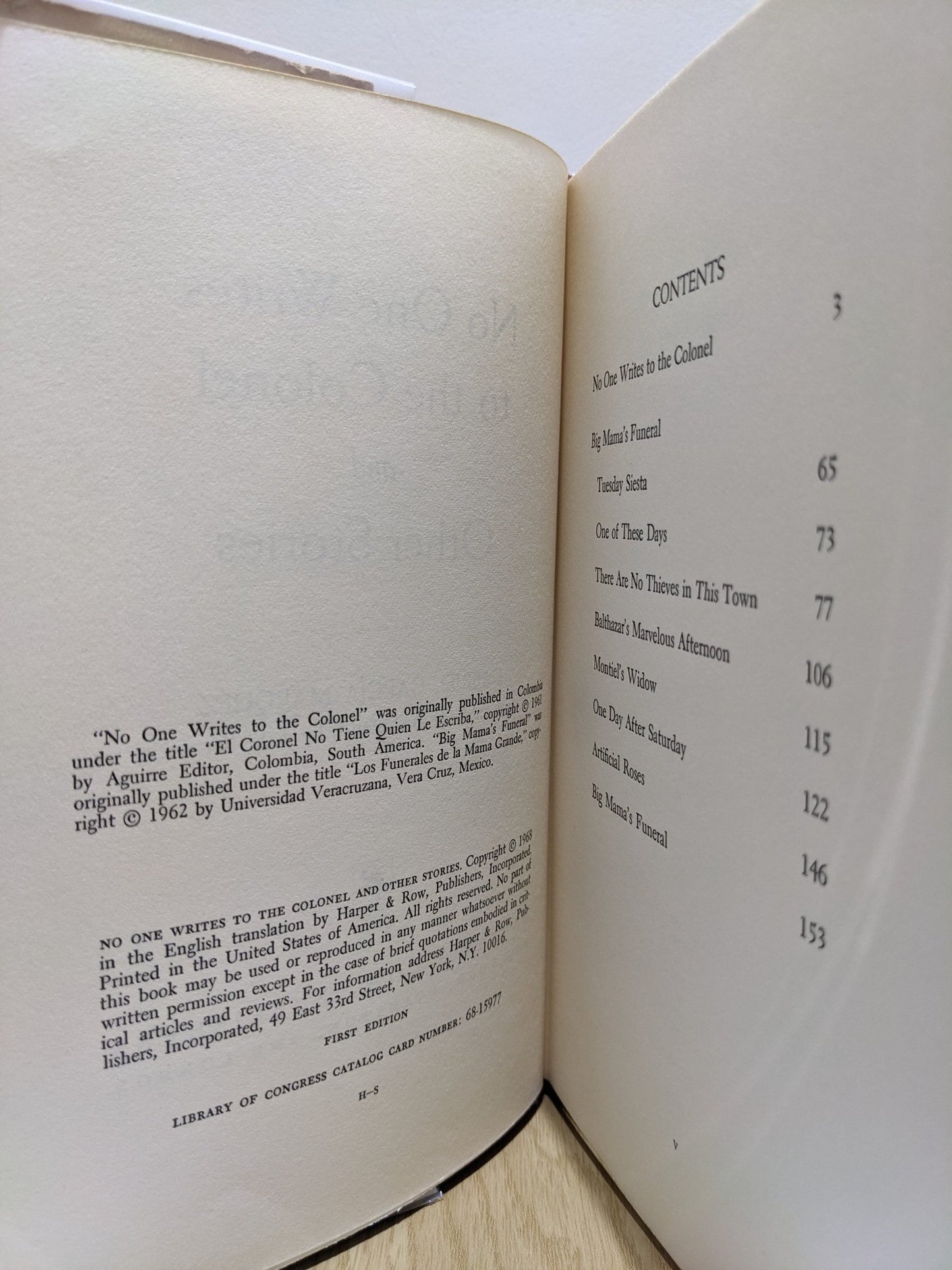 No One Writes to the Colonel and Other Stories by Gabriel Garcia Marquez - Fialta Books