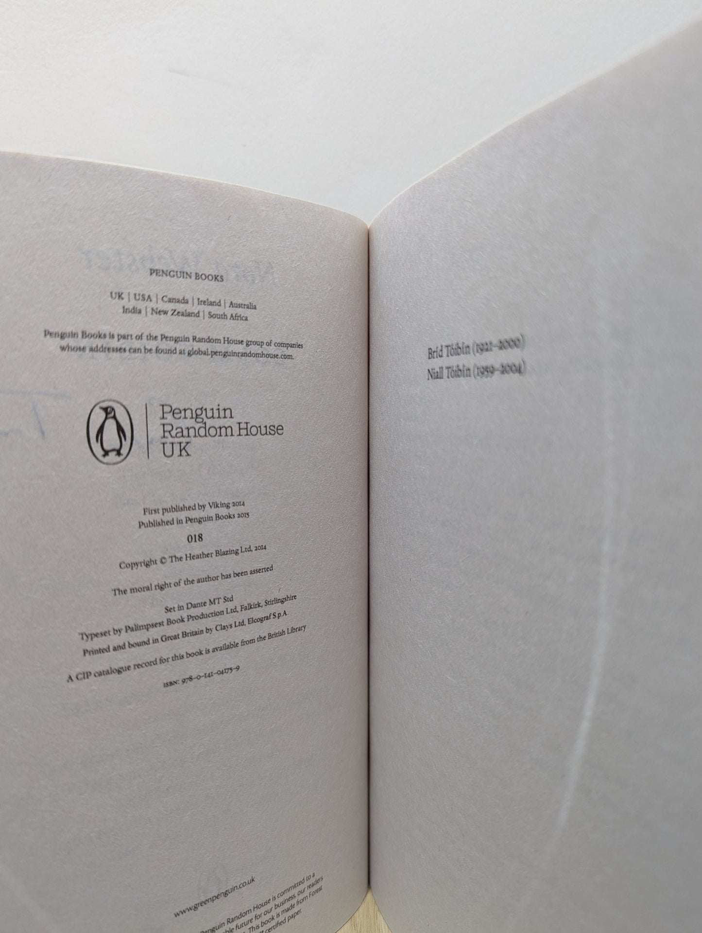 Nora Webster by Colm Tóibín (Signed) - Fialta Books