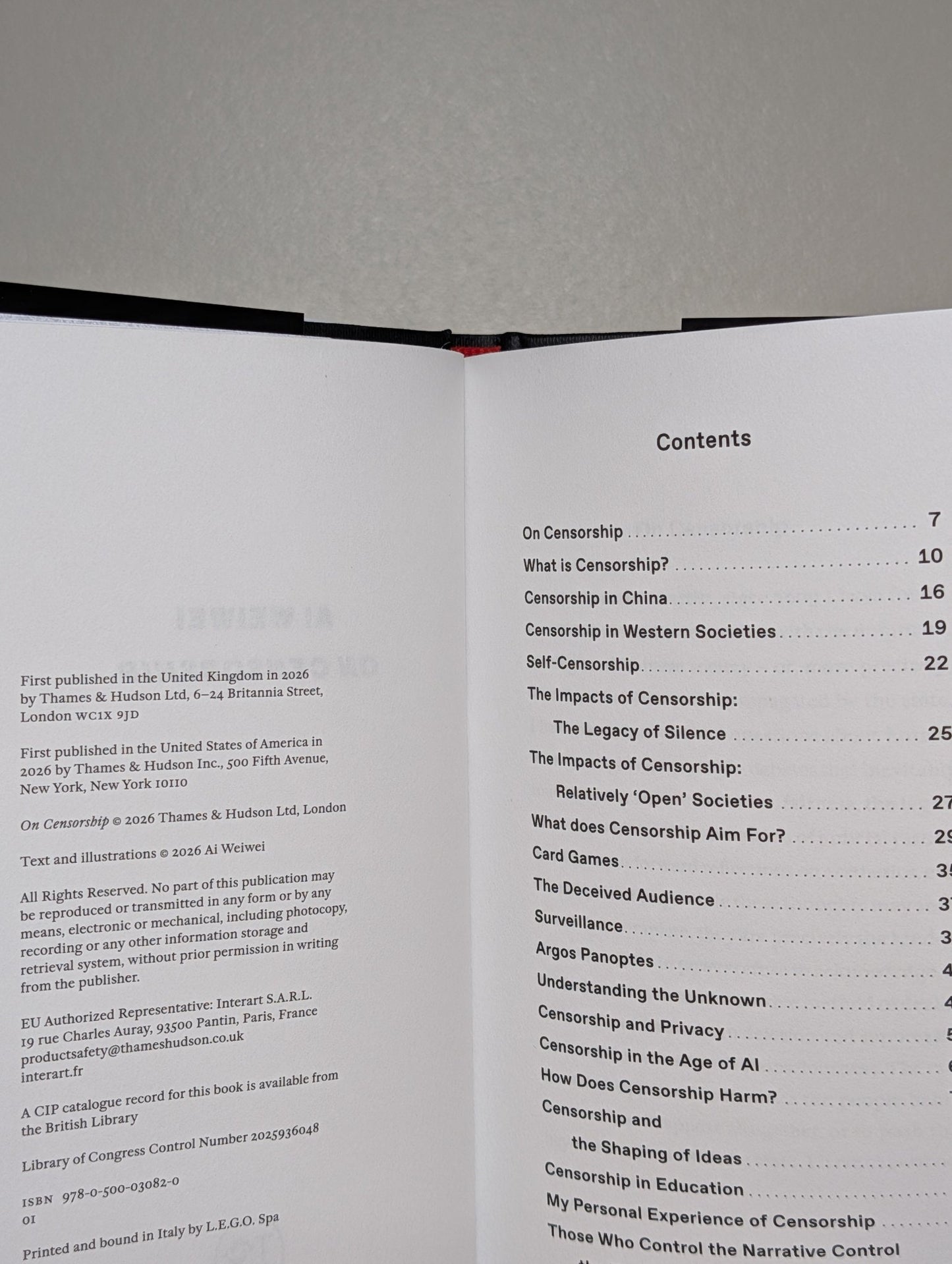 On Censorship by Ai Weiwei (Signed First Edition) - Fialta Books