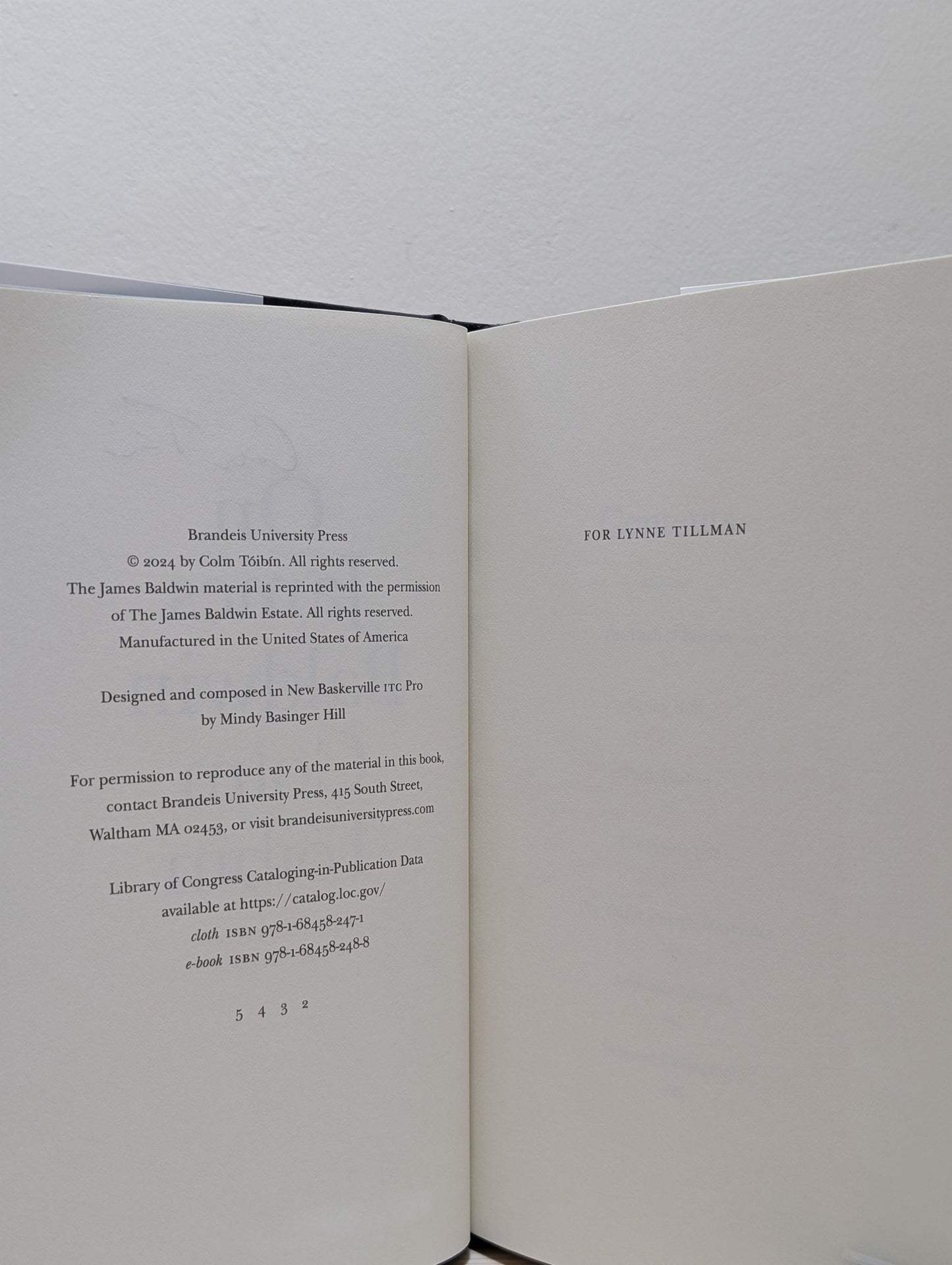 On James Baldwin by Colm Toibin (Signed) - Fialta Books