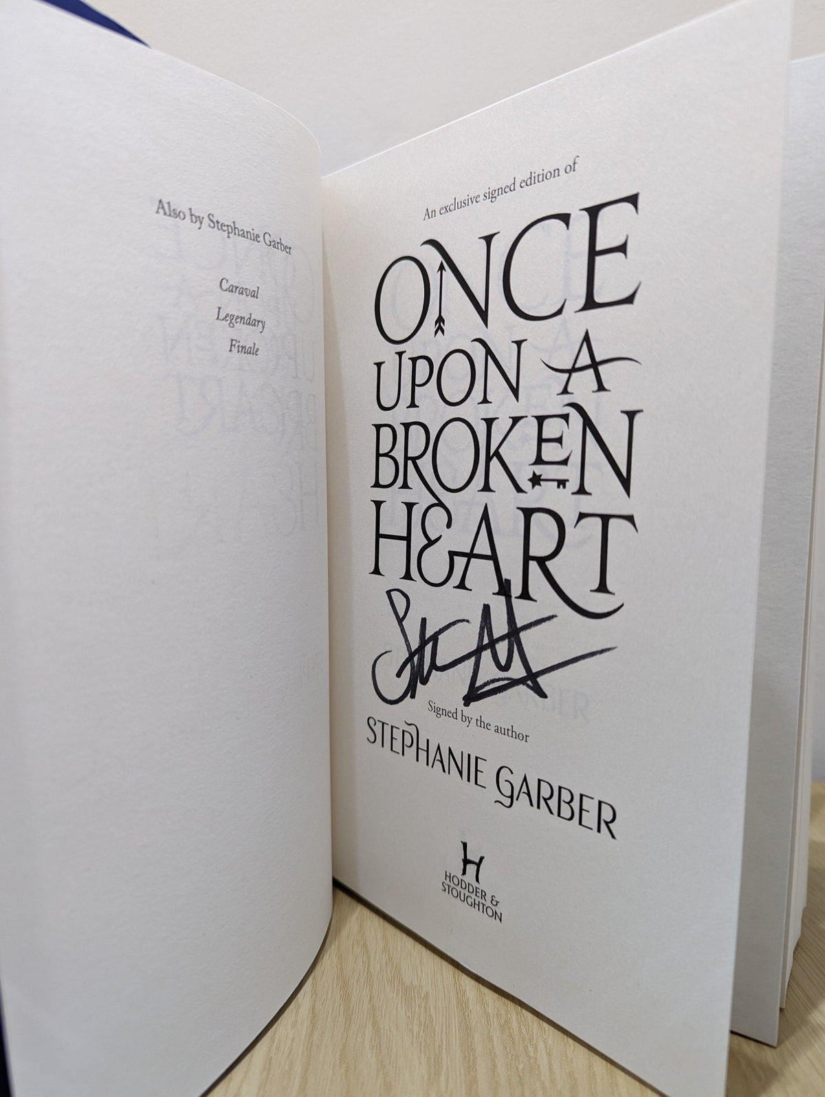 Once Upon A Broken Heart by Stephanie Garber (Signed First Edition with Potion hidden cover) - Fialta Books