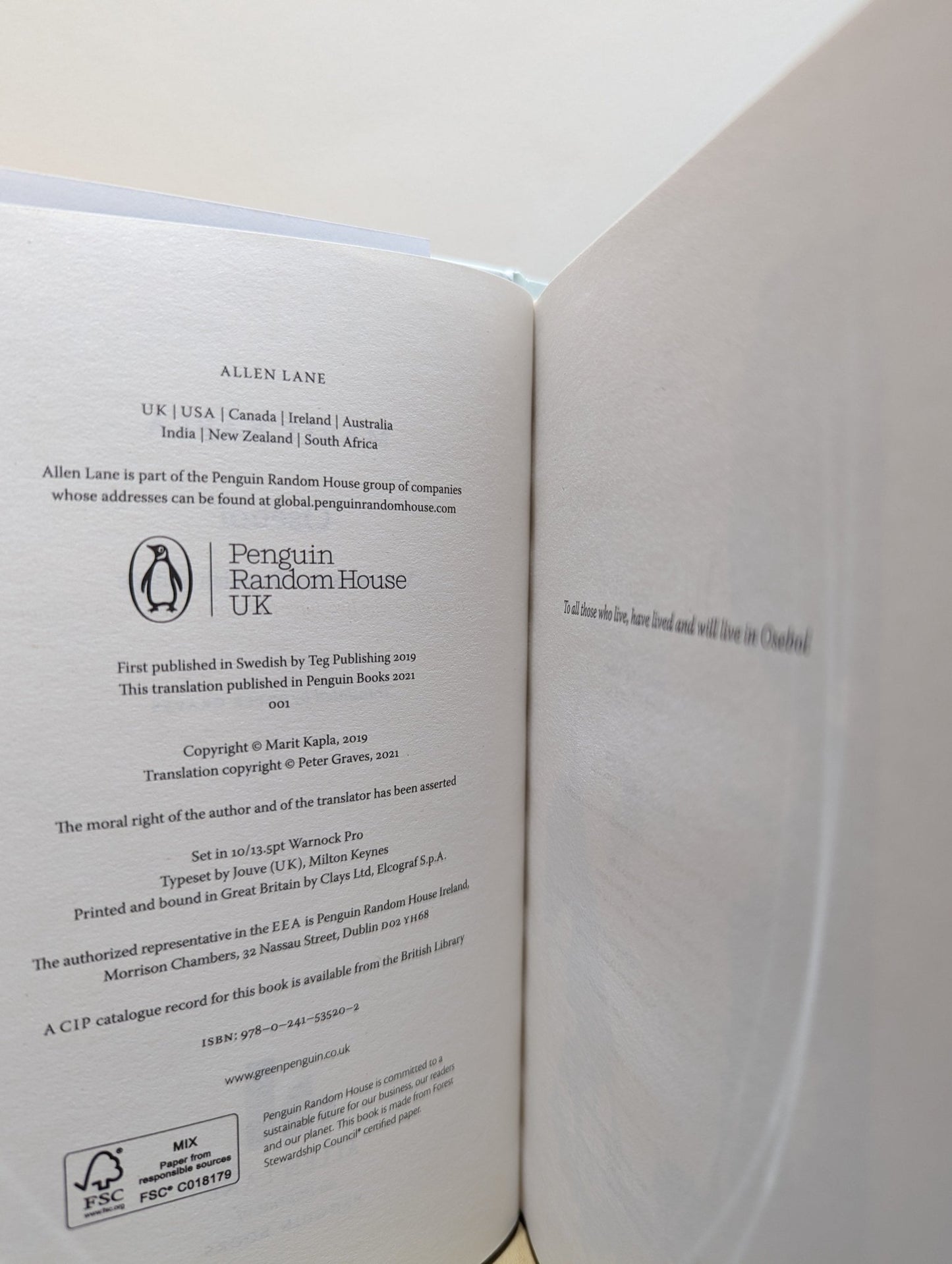 Osebol: Voices from a Swedish Village by Marit Kapla (Signed First Edition) - Fialta Books