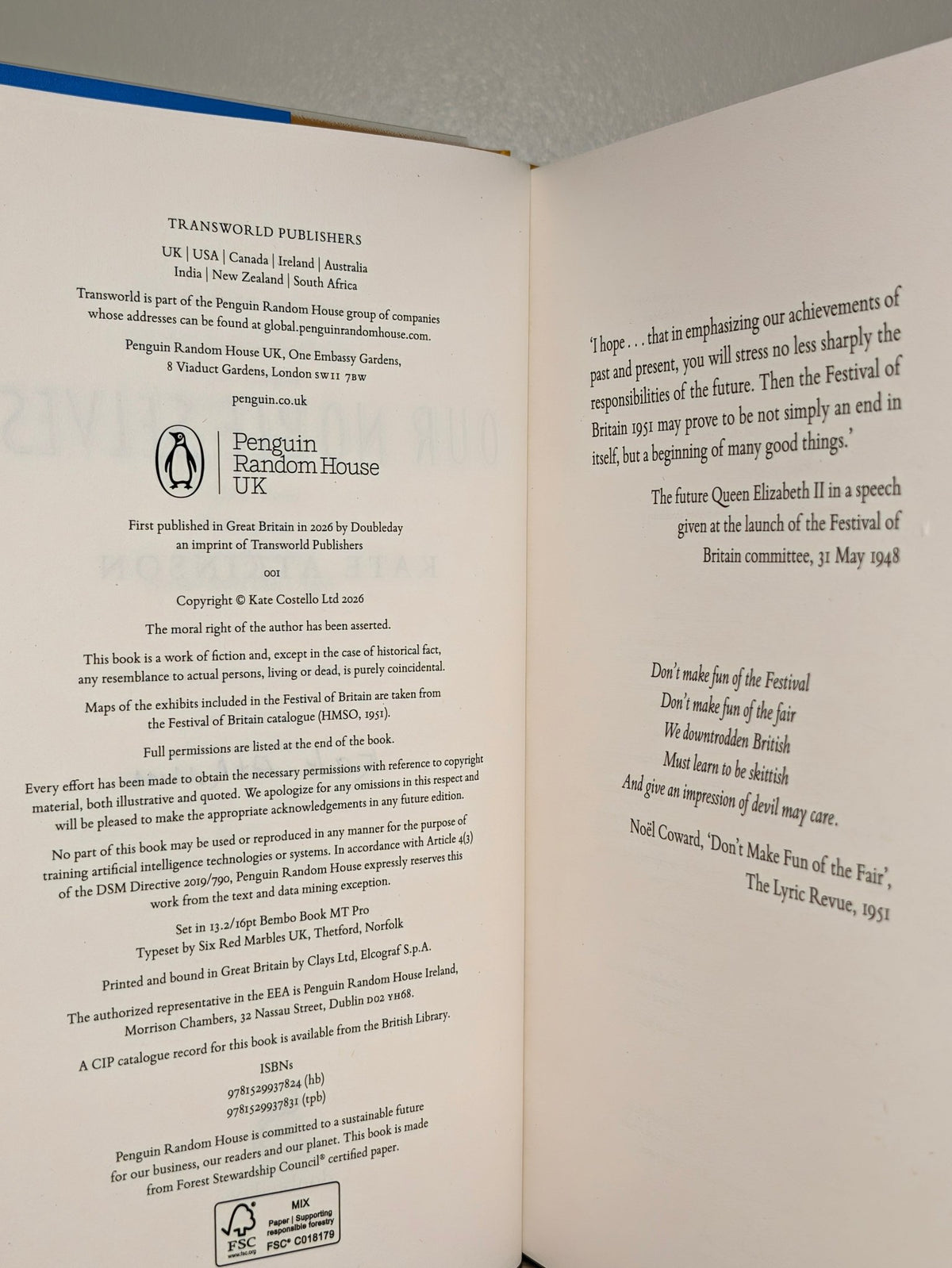 Our Noble Selves by Kate Atkinson (Signed First Edition) - Fialta Books