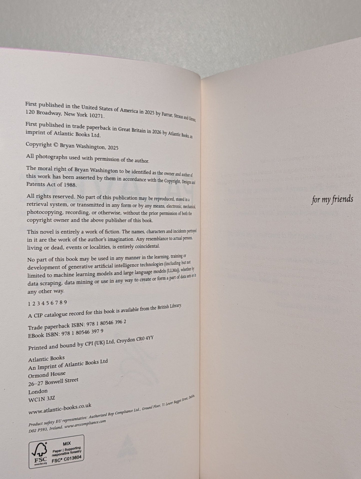 Palaver by Bryan Washington (Signed First Edition) - Fialta Books