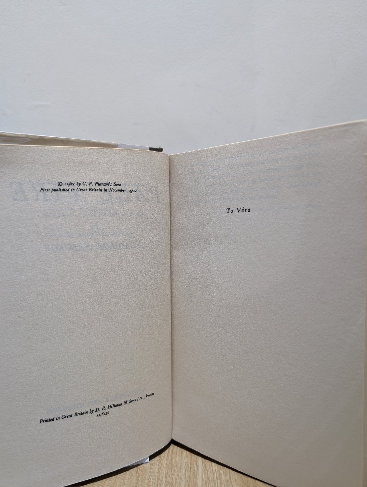 Pale Fire by Vladimir Nabokov (First Edition) - Fialta Books