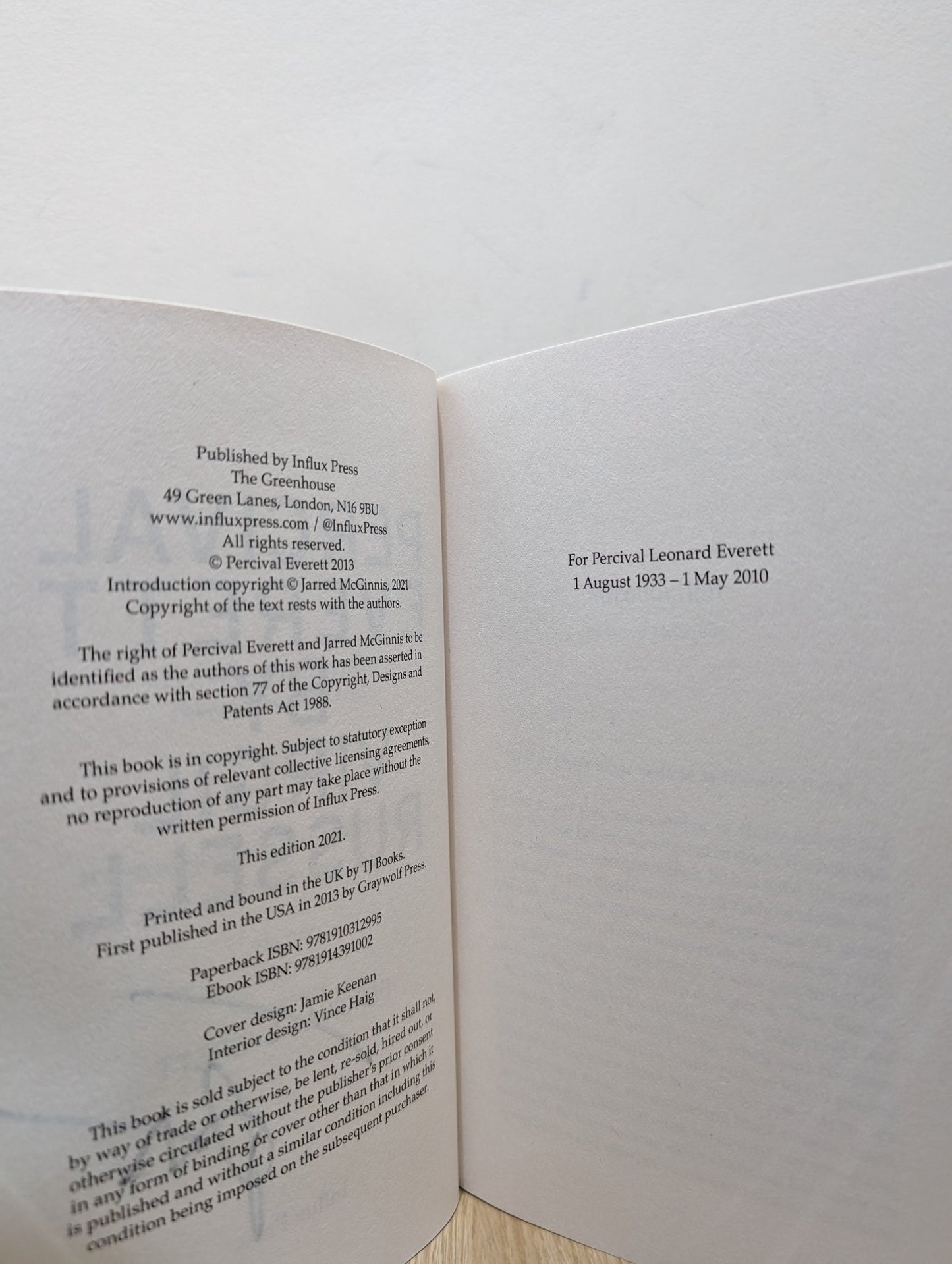 Percival Everett By Virgil Russell by Percival Everett (Signed UK First Edition) - Fialta Books