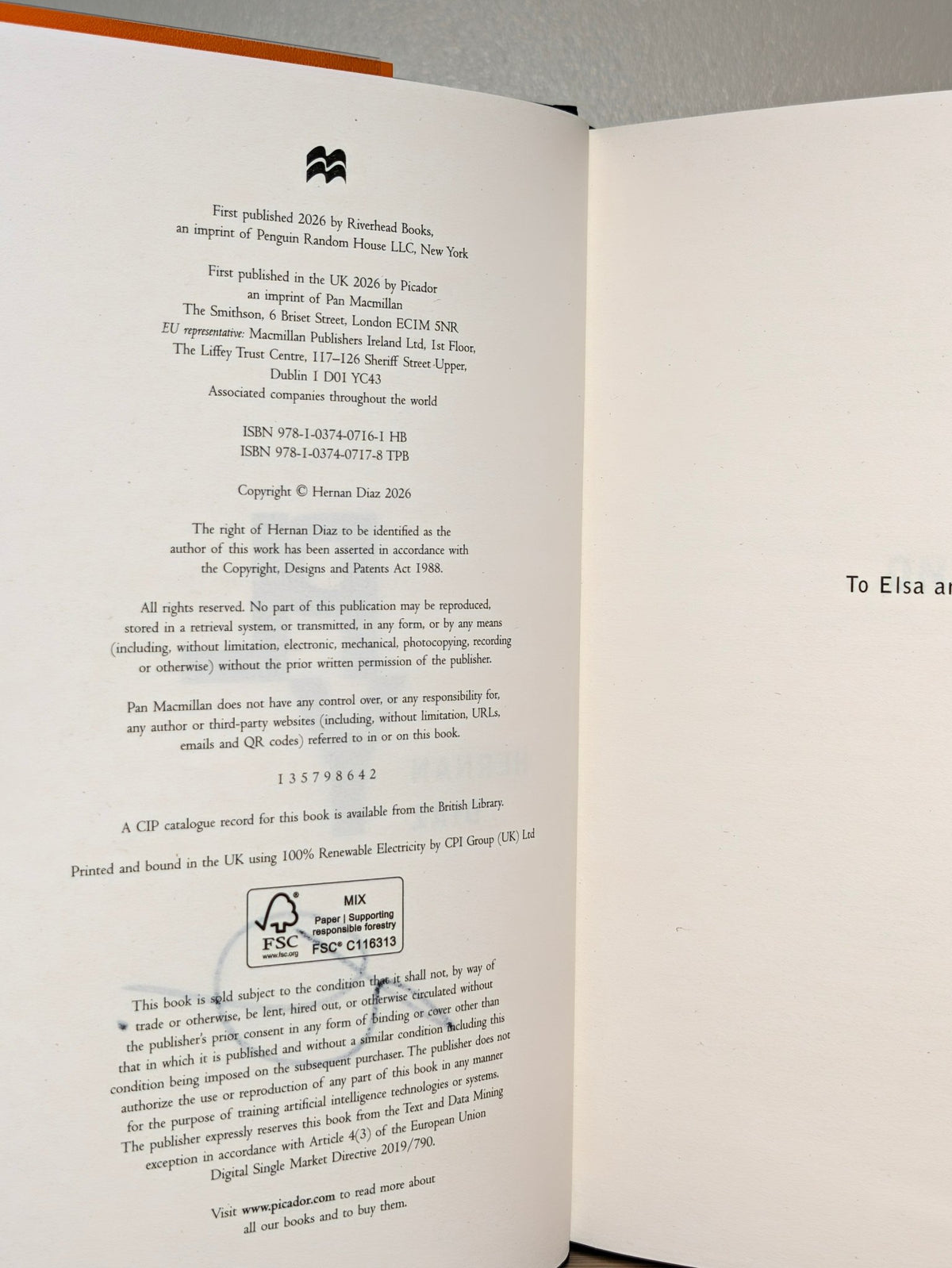 Ply by Hernan Diaz (Signed to Title Page) - Fialta Books