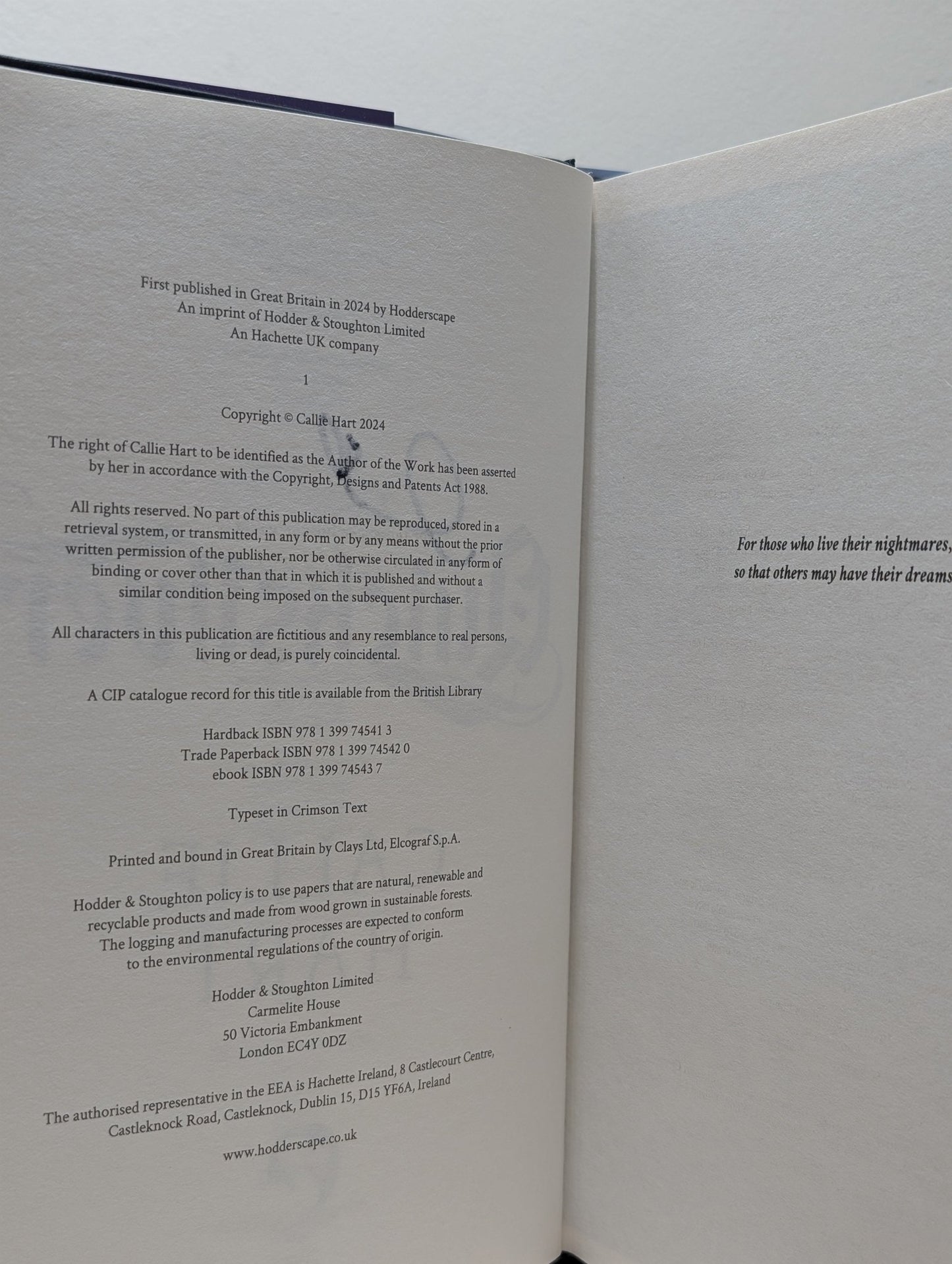 Quicksilver by Callie Hart (Signed First Edition) - Fialta Books