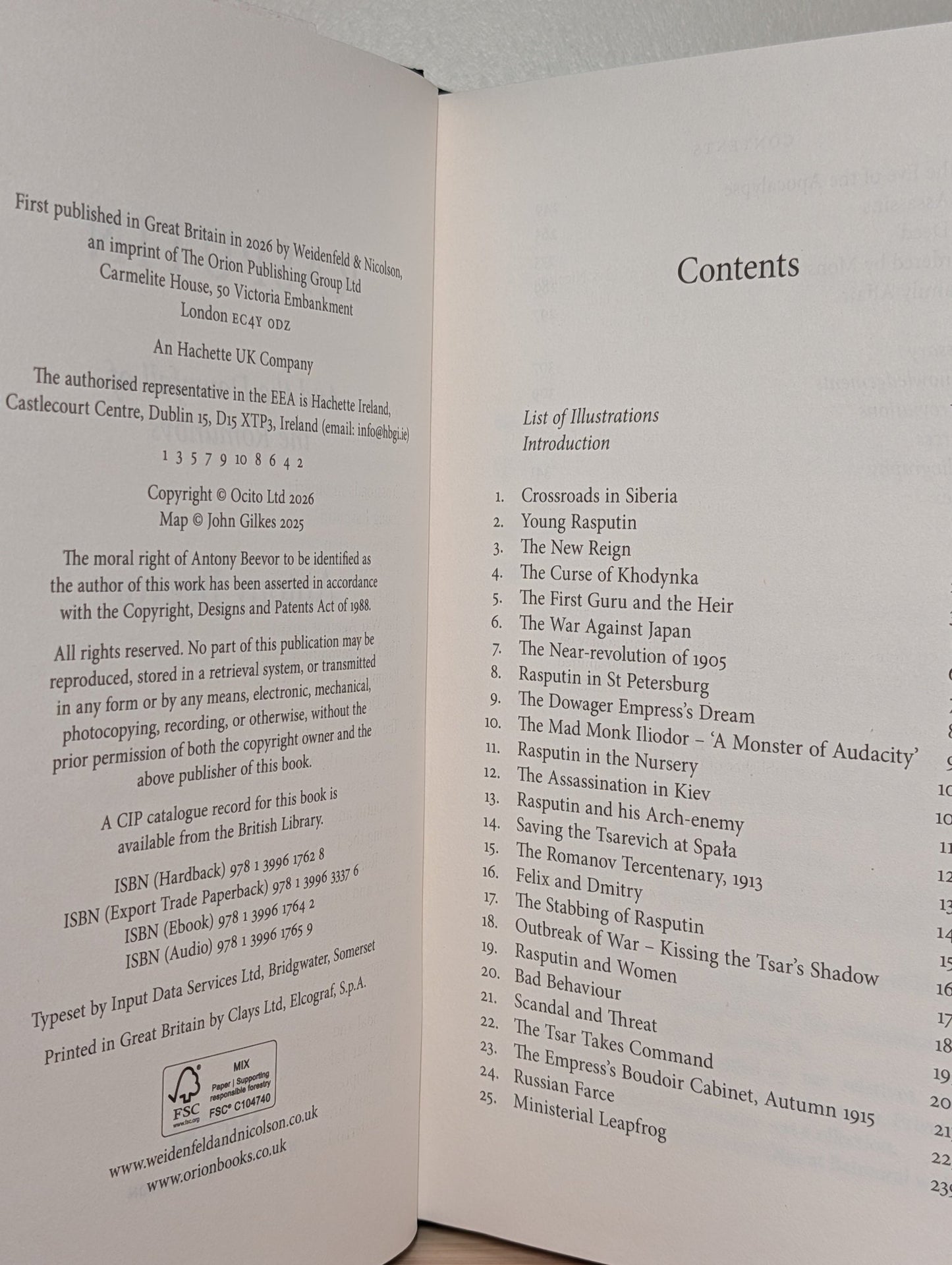 Rasputin: And the Downfall of the Romanovs by Antony Beevor (Signed First Edition) - Fialta Books