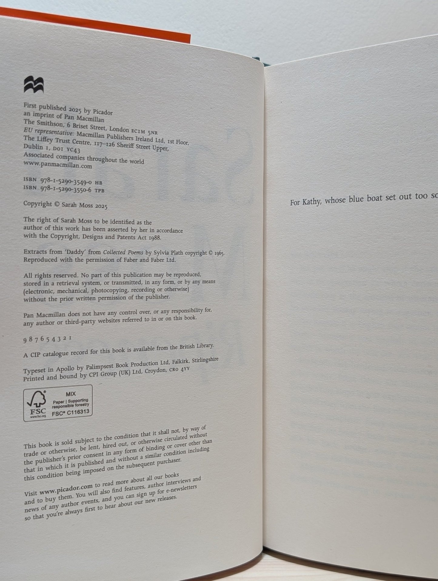 Ripeness by Sarah Moss (Signed First Edition) - Fialta Books