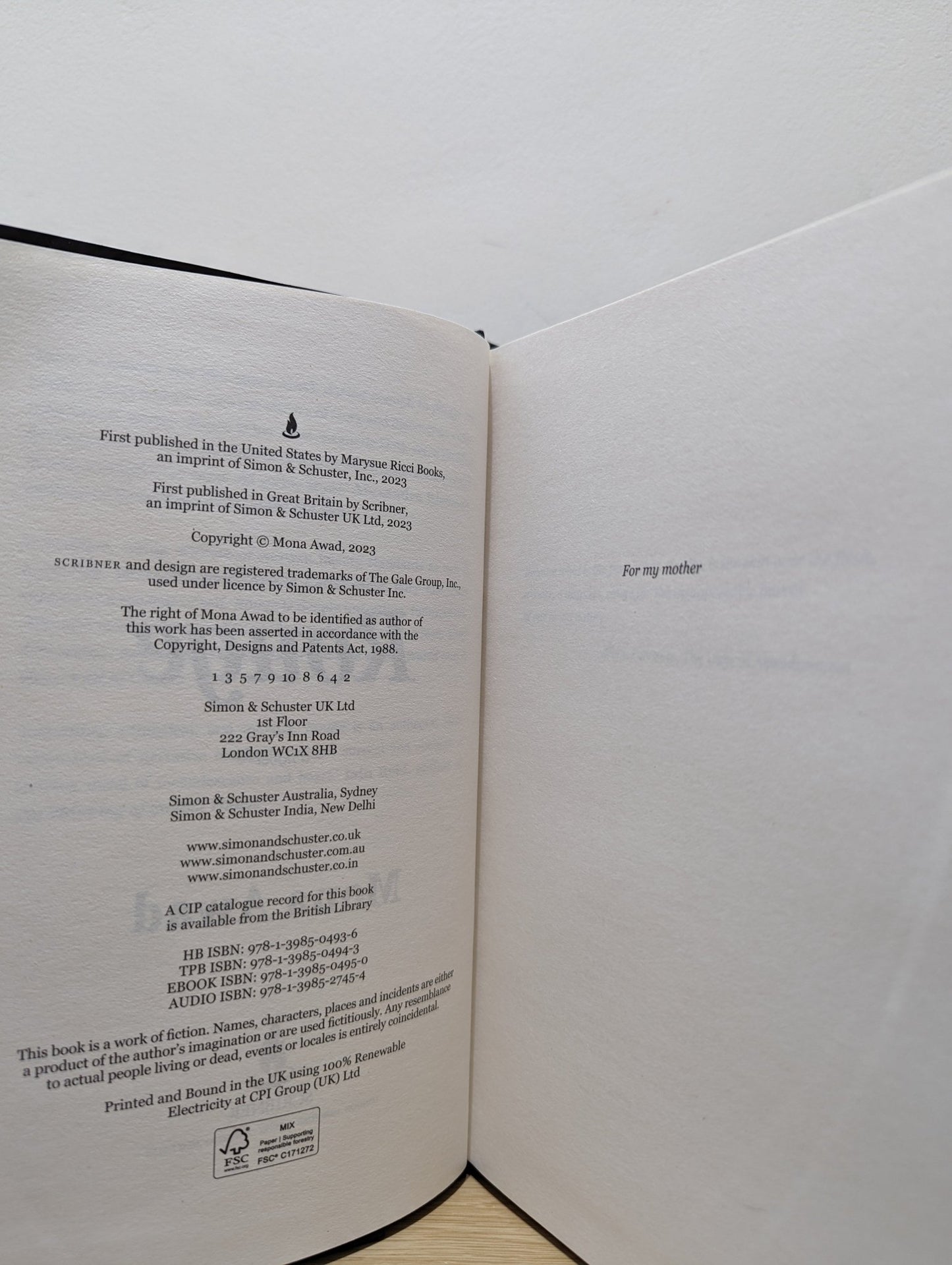 Rouge by Mona Awad (Signed First Edition) - Fialta Books