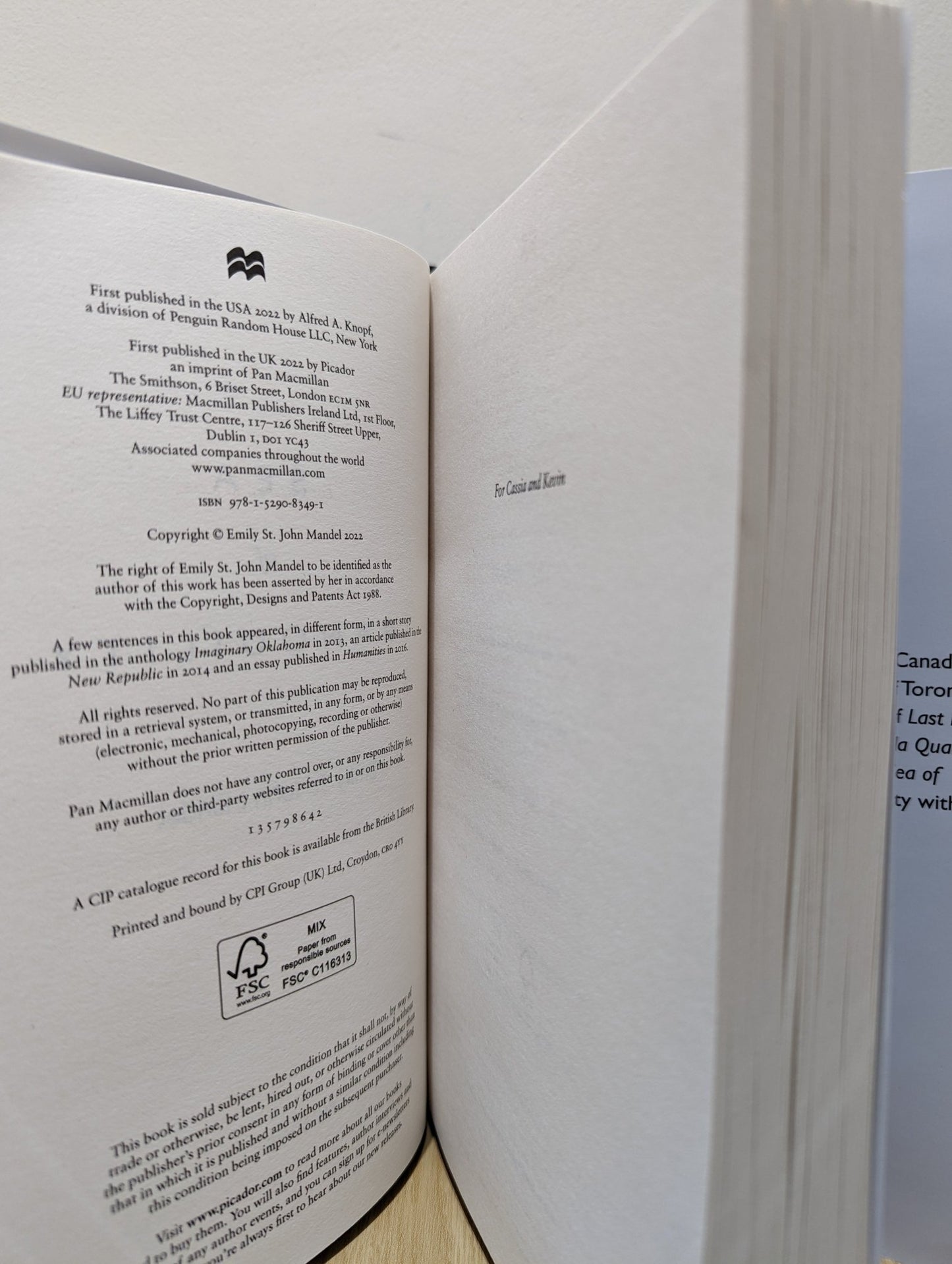 Sea of Tranquility by Emily St. John Mandel (Signed First Edition with extra chapter) - Fialta Books