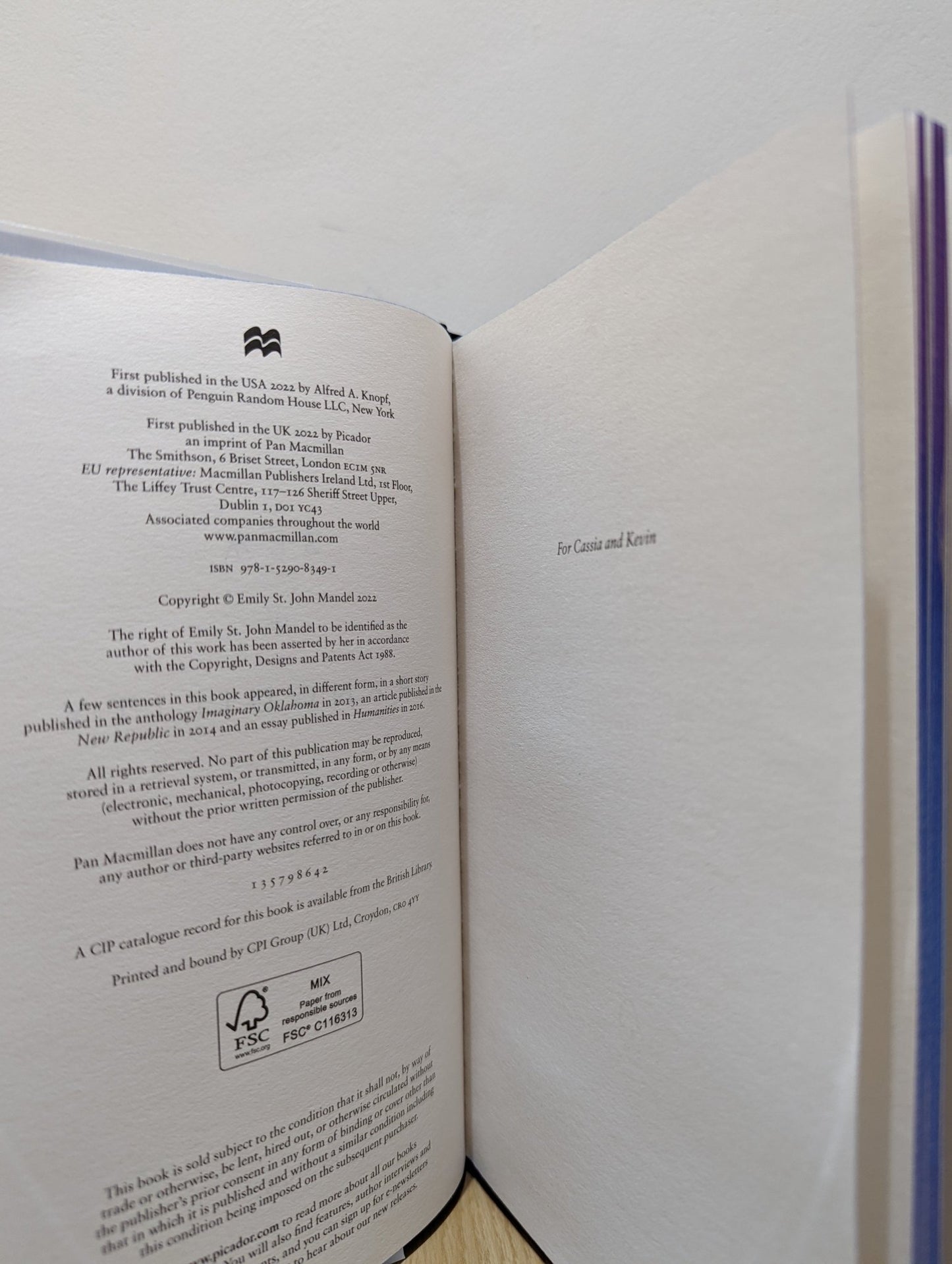 Sea of Tranquility by Emily St. John Mandel (Signed Numbered Edition with sprayed edges) - Fialta Books