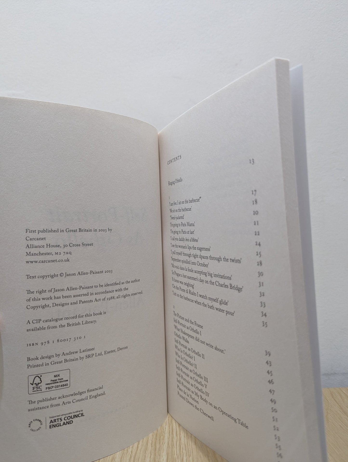 Self - Portrait as Othello by Jason Allen - Paisant (First Edition) - Fialta Books