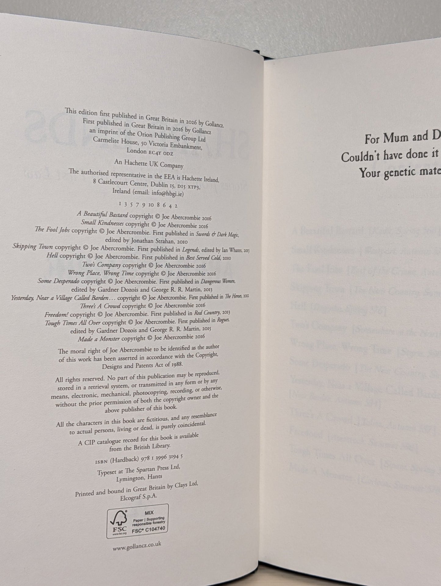 Sharp Ends: First Law by Joe Abercrombie (Signed with sprayed edges) - Fialta Books