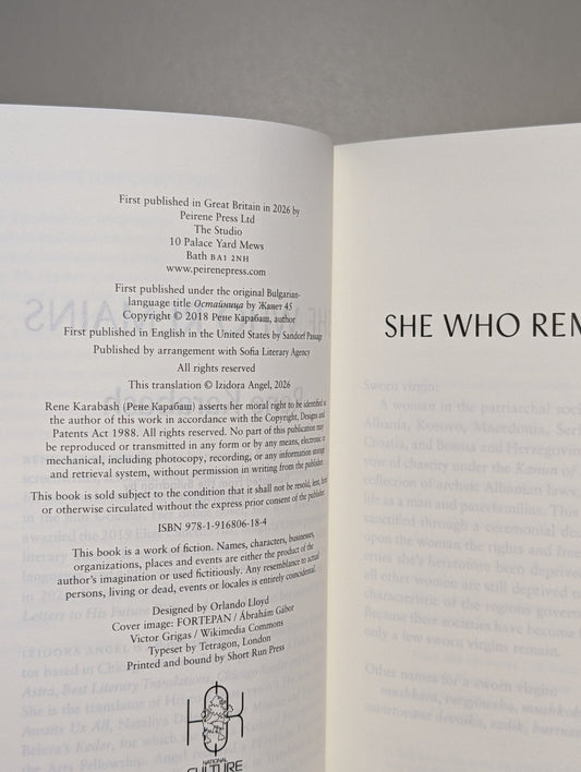 She Who Remains by Rene Karabash (First Edition) - Fialta Books