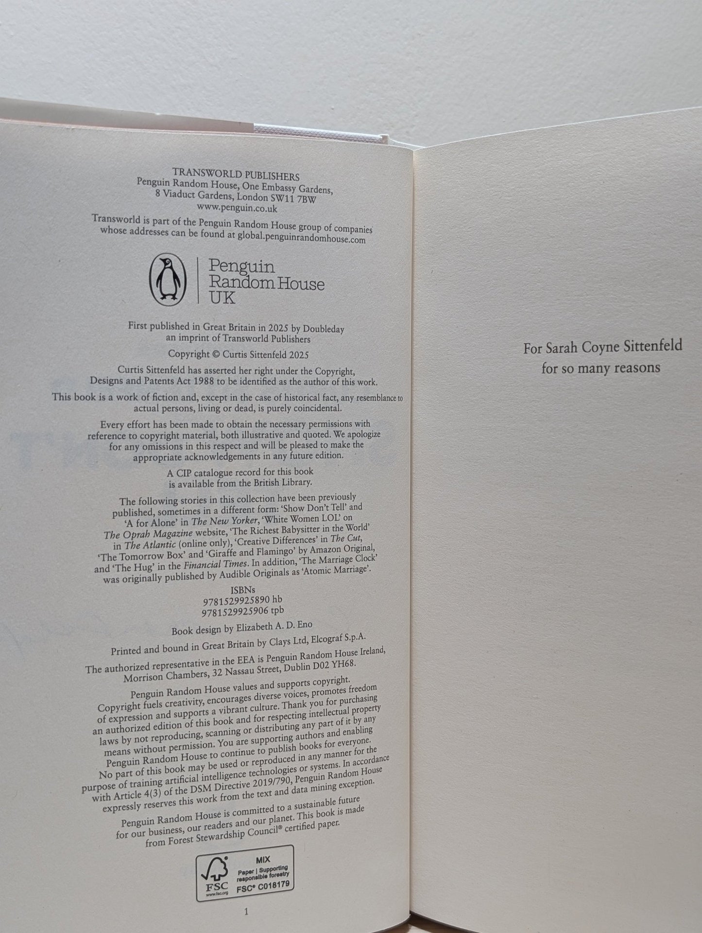 Show Don't Tell by Curtis Sittenfeld (Signed First Edition) - Fialta Books