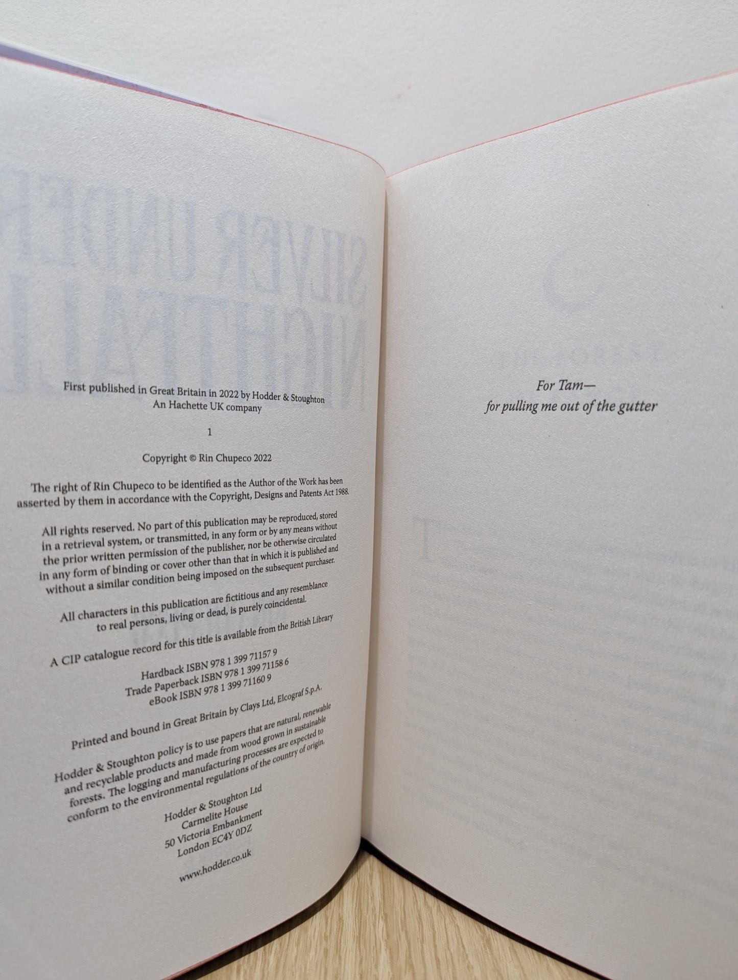 Silver Under Nightfall by Rin Chupeco (Signed First Edition with sprayed edges) - Fialta Books