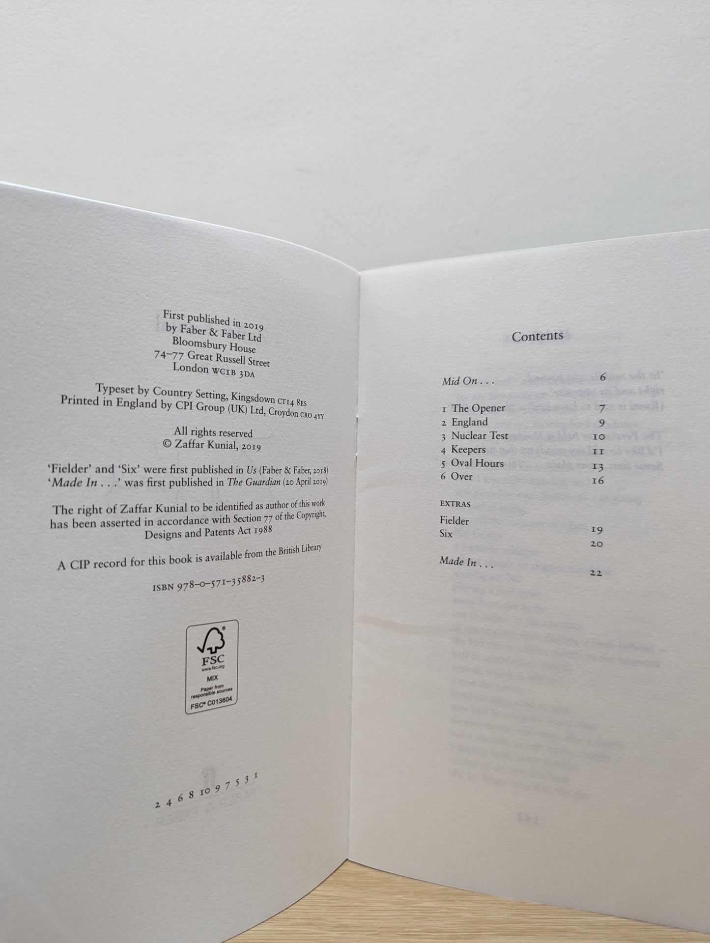 Six by Zaffar Kunial (Signed First Edition) - Fialta Books