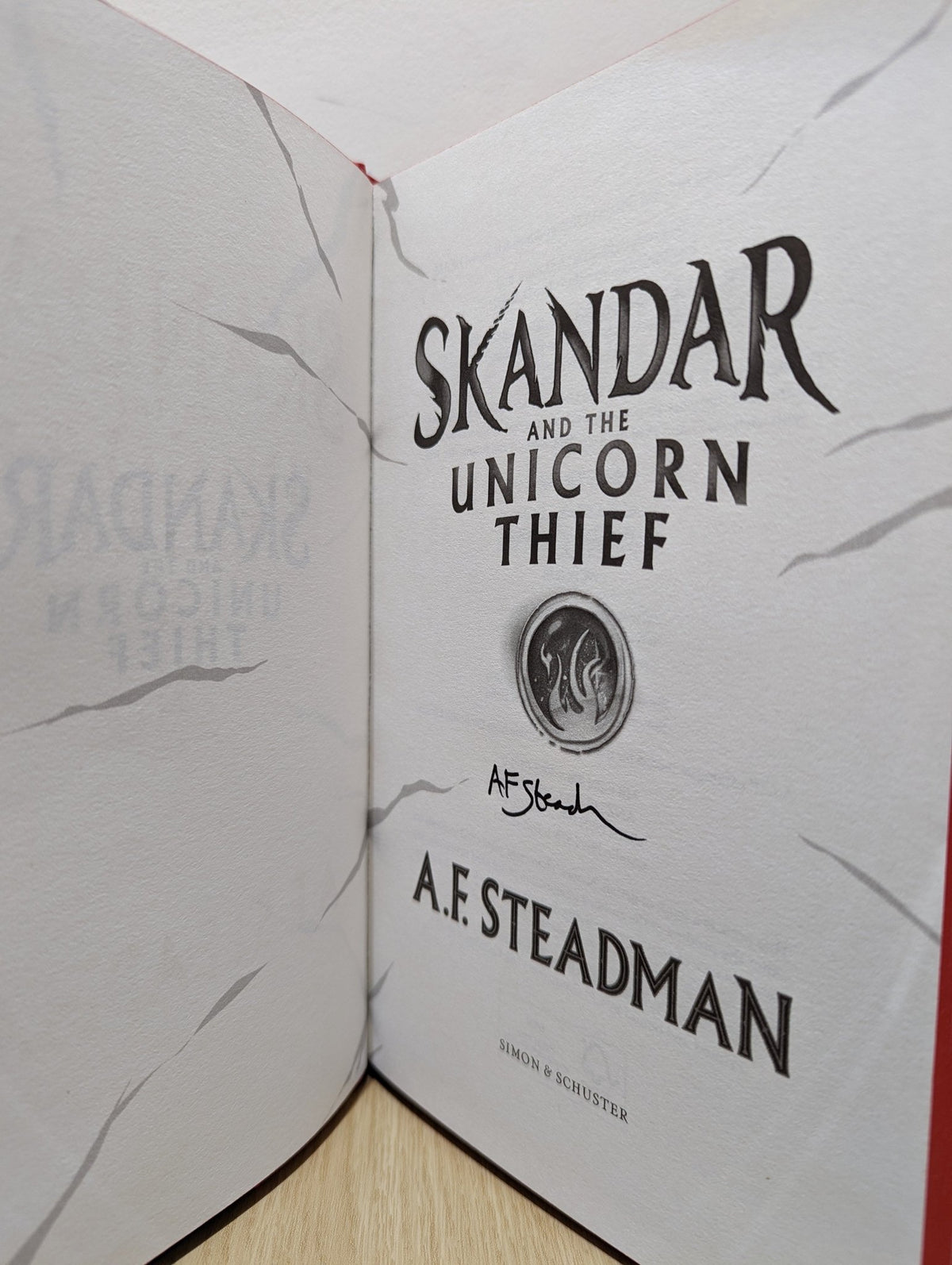 Skandar and the Unicorn Thief by A.F. Steadman (Signed First Edition with sprayed edges) - Fialta Books