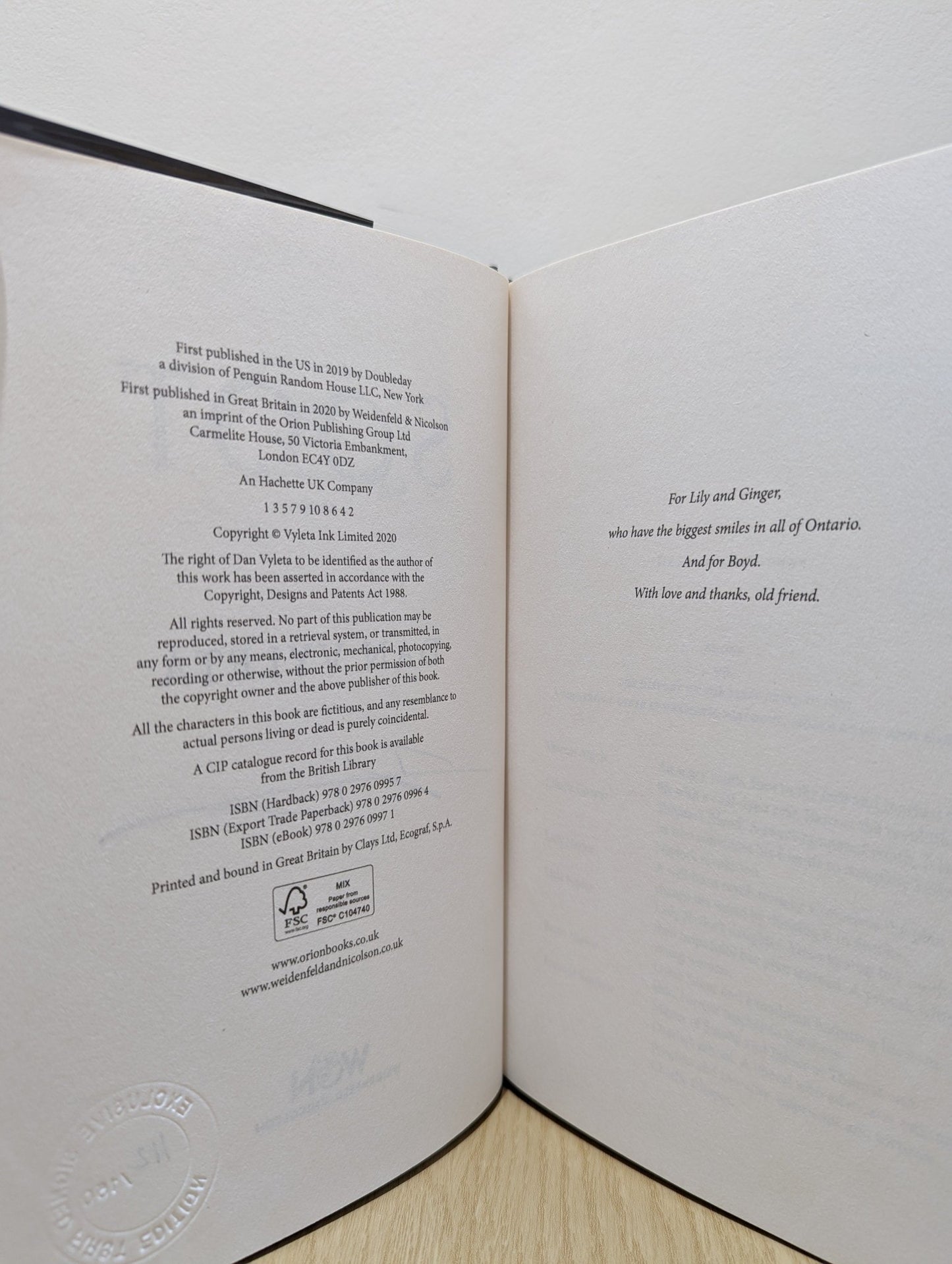 Smoke & Soot by Dan Vyleta (Signed Numbered First Edition Set) - Fialta Books