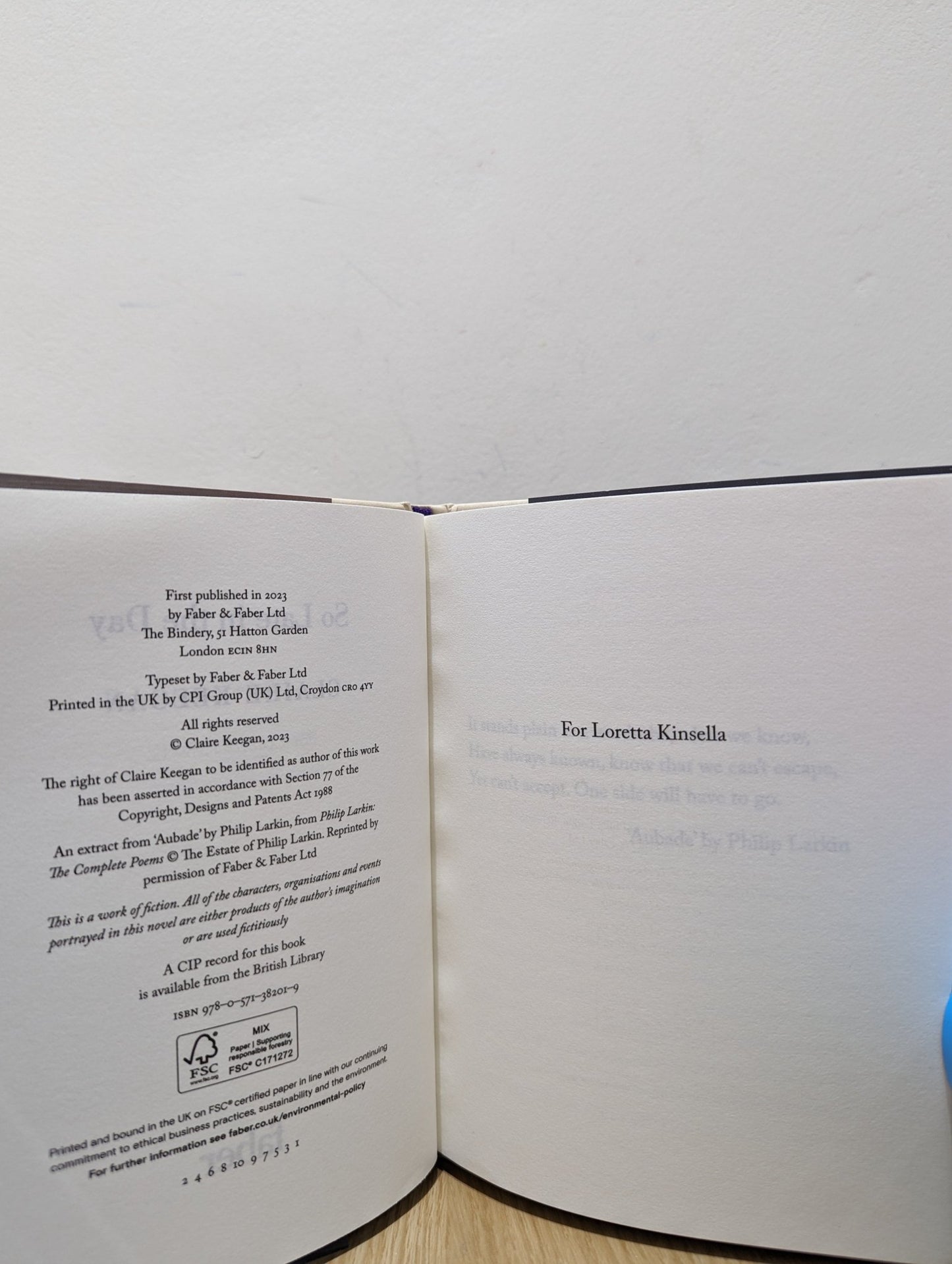 So Late in the Day by Claire Keegan (Signed First Edition) - Fialta Books