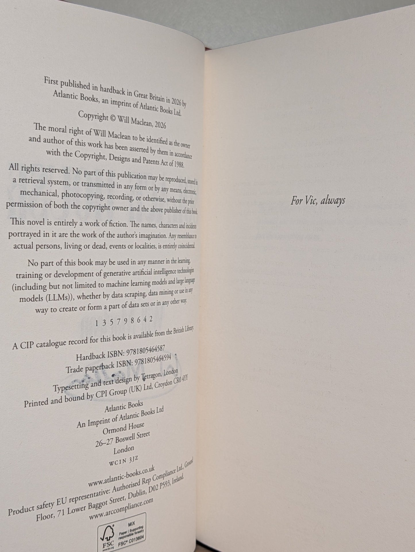 Solace House by Will Maclean (Signed First Edition with sprayed edges) - Fialta Books