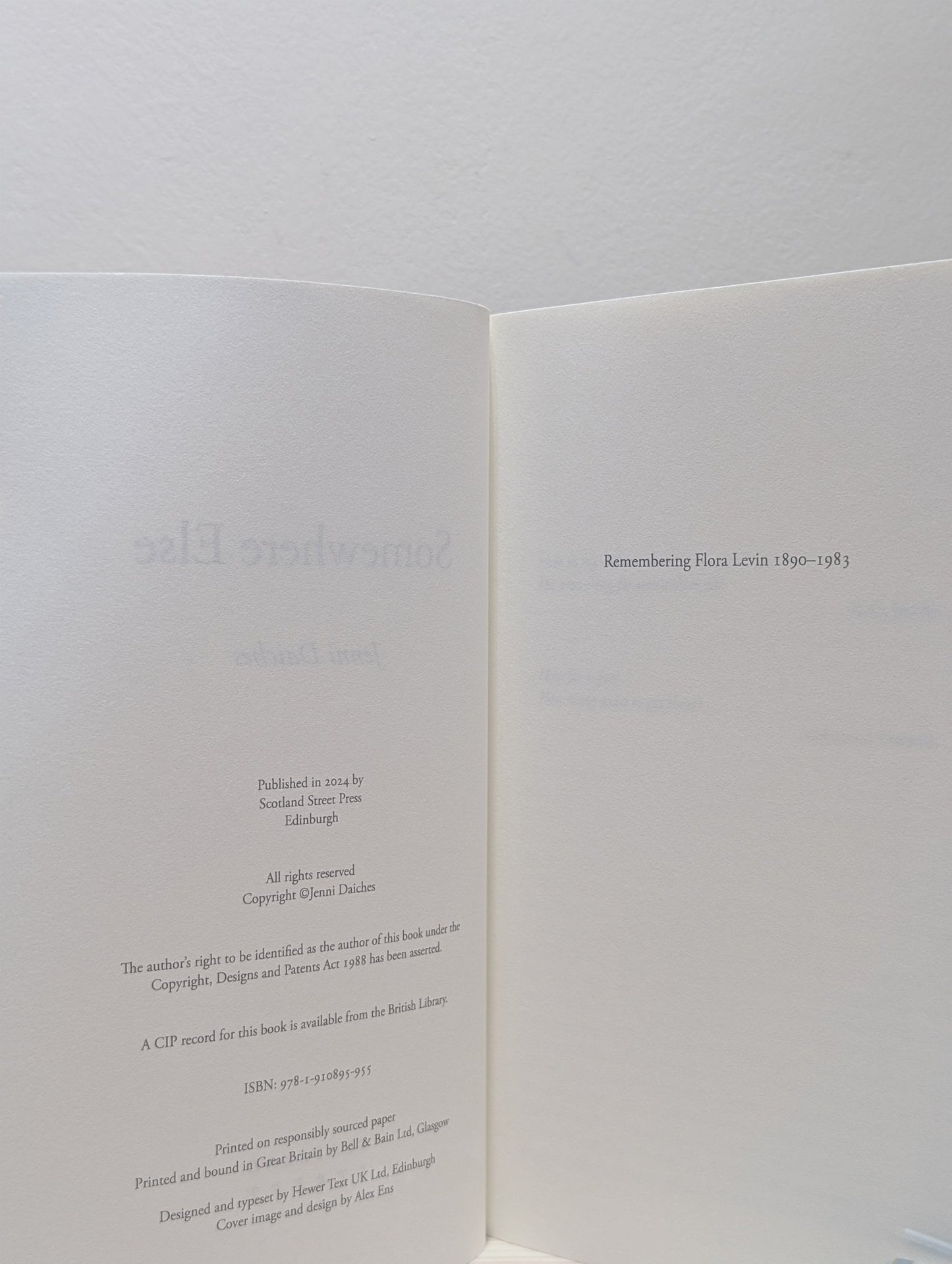 Somewhere Else by Jenni Daiches (First Edition) - Fialta Books