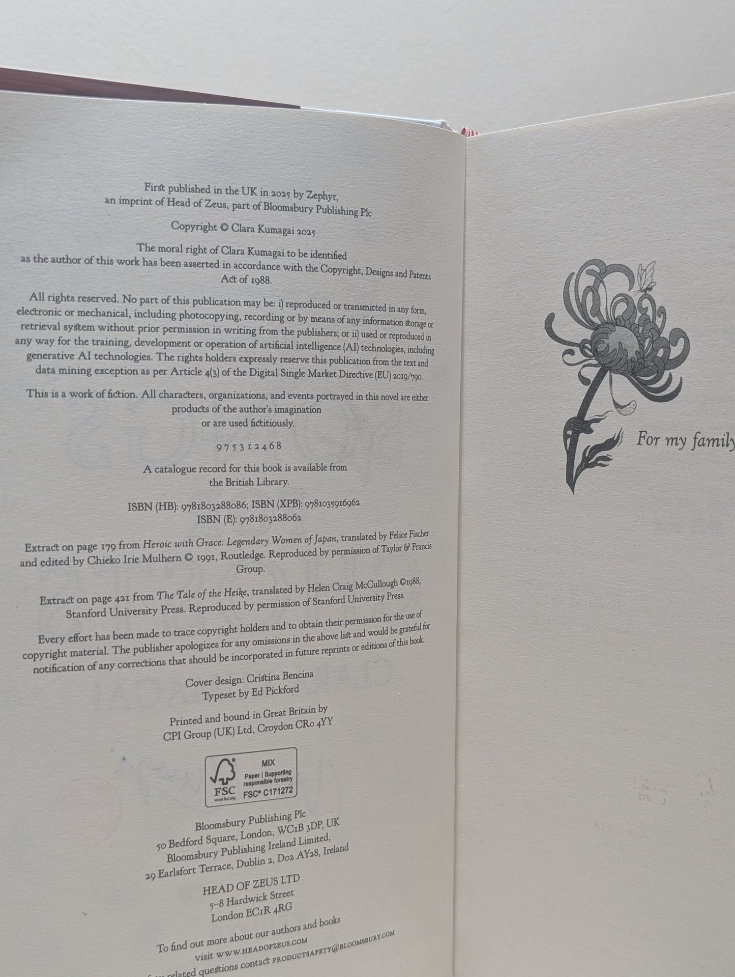 Songs for Ghosts by Clara Kumagai (Signed Dated First Edition with sprayed edges) - Fialta Books