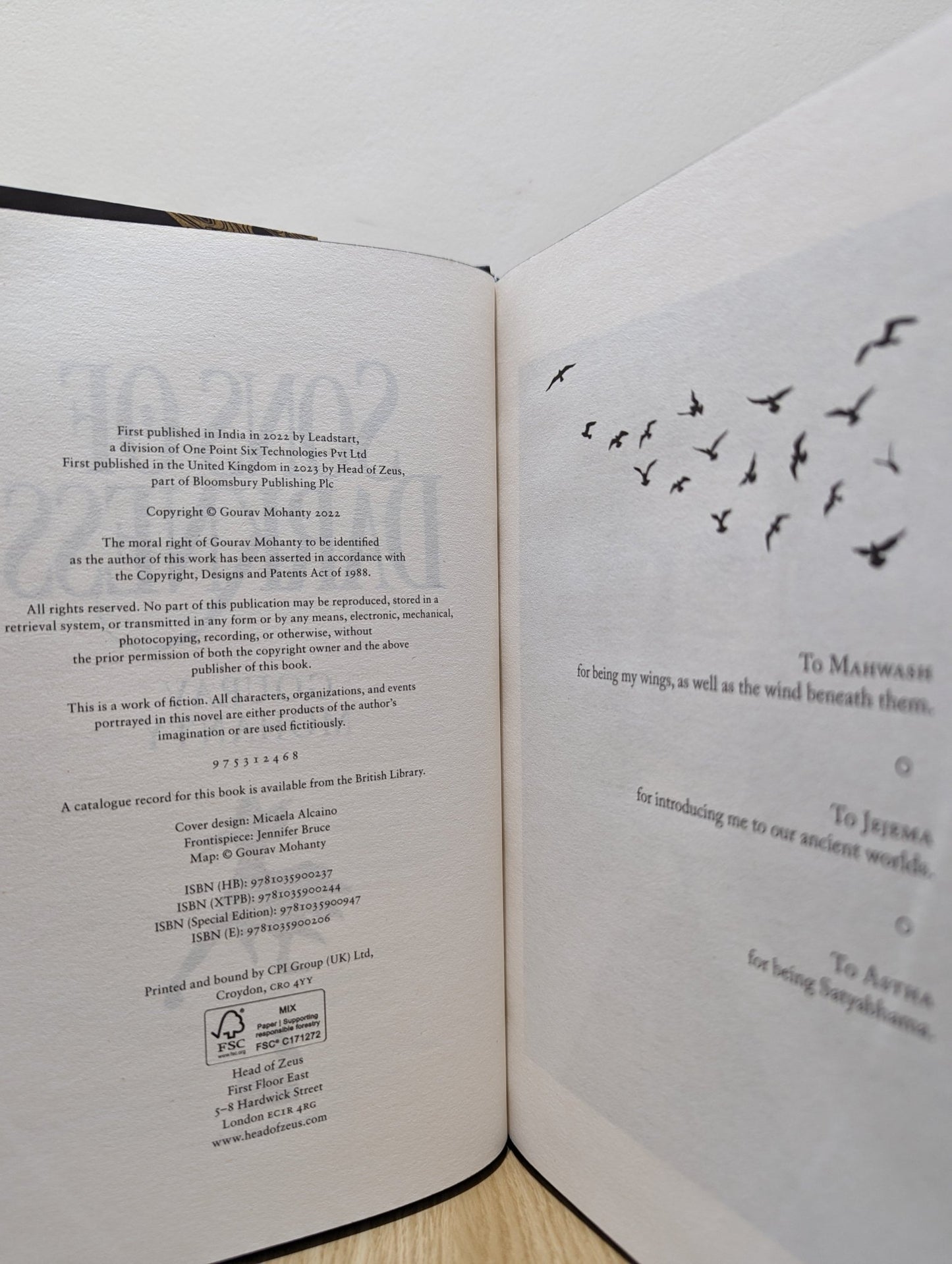 Sons of Darkness by Gourav Mohanty (Signed First Edition with sprayed edges) - Fialta Books