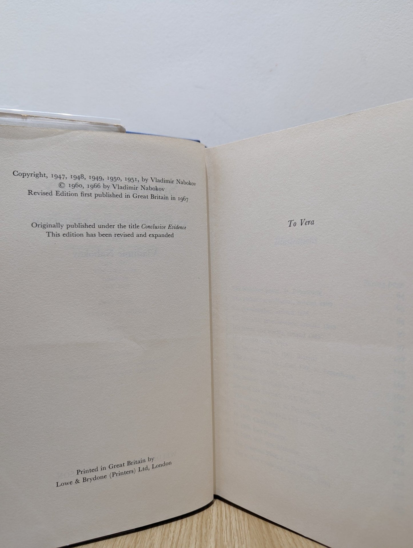 Speak, Memory: An Autobiography Revisited by Vladimir Nabokov - Fialta Books