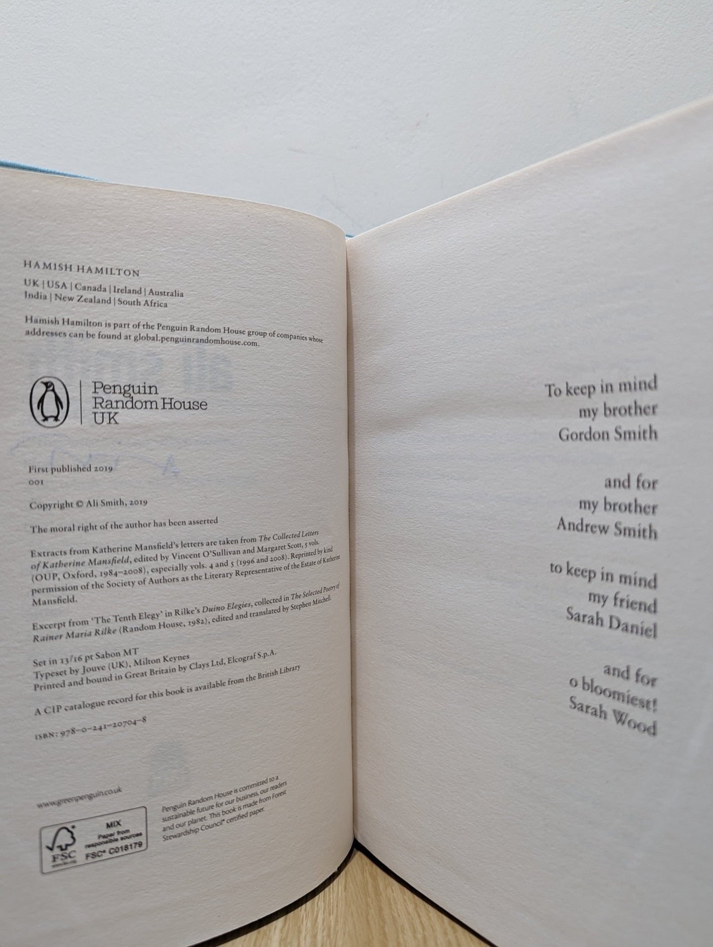 Spring by Ali Smith (Signed First Edition) - Fialta Books