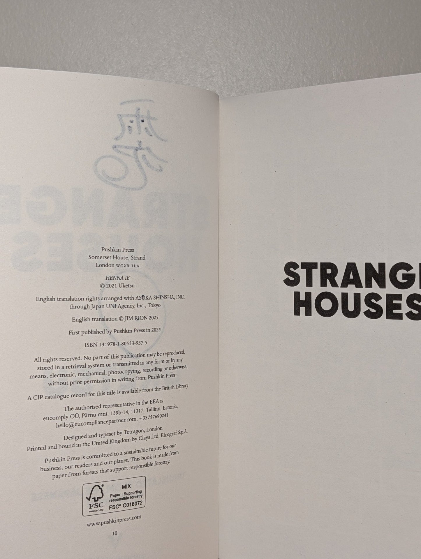 Strange Houses by Uketsu (Signed Edition) - Fialta Books