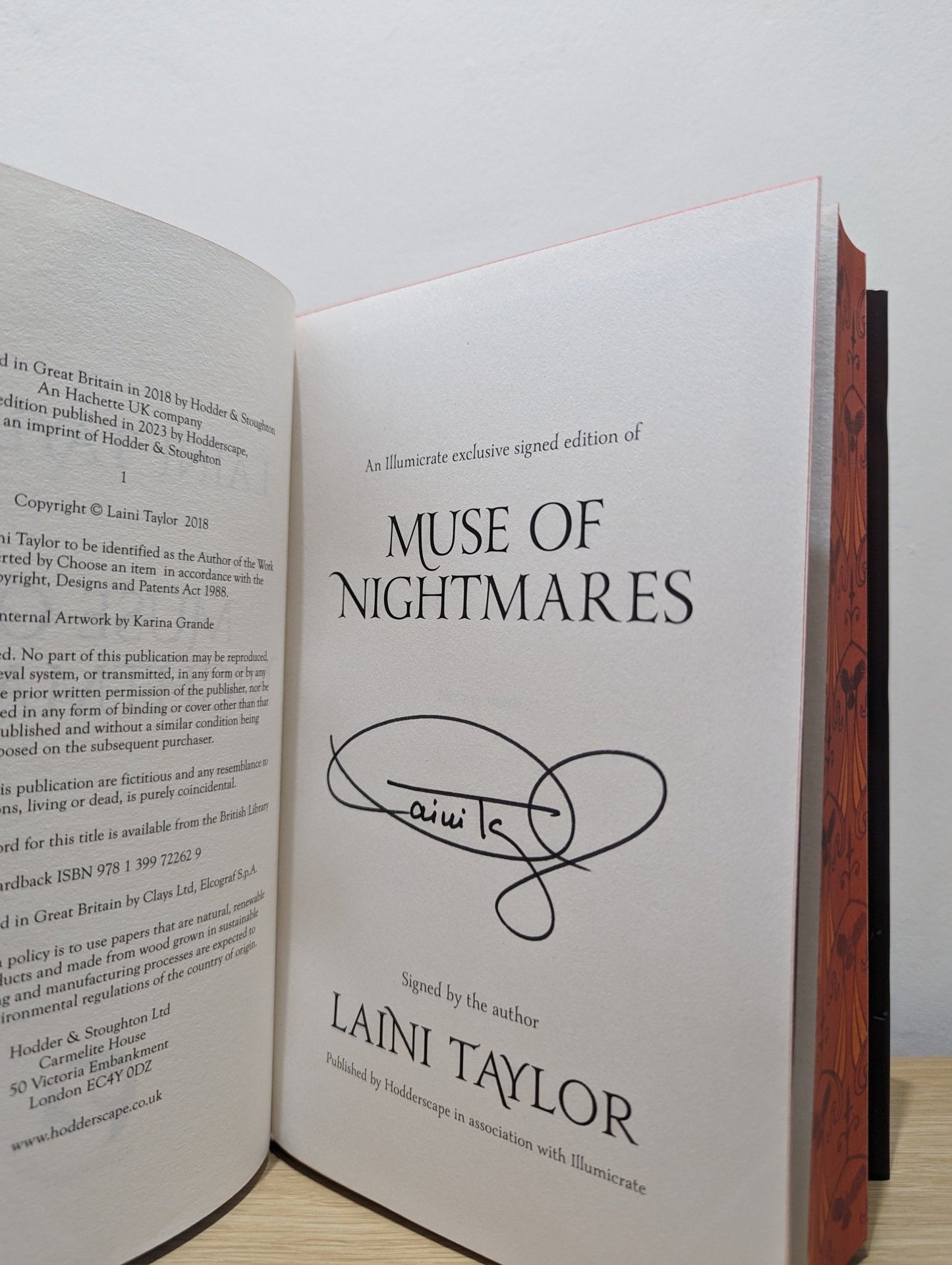 Strange the Dreamer; Muse of Nightmares by Laini Taylor (Signed Set with sprayed edges) - Fialta Books
