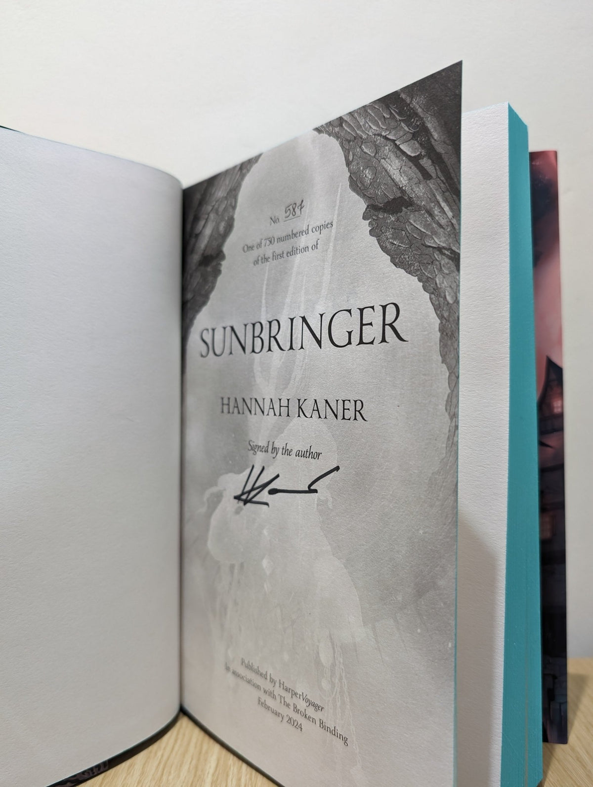 Sunbringer by Hannah Kaner (Signed First Edition with foil on boards) - Fialta Books