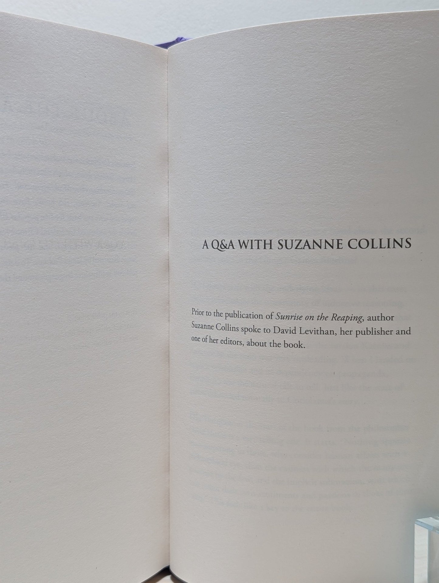 Sunrise on the Reaping: The Hunger Games by Suzanne Collins (First Edition with extra interview) - Fialta Books