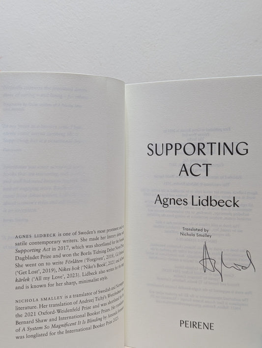 Supporting Act by Agnes Lidbeck (Signed First Edition) - Fialta Books