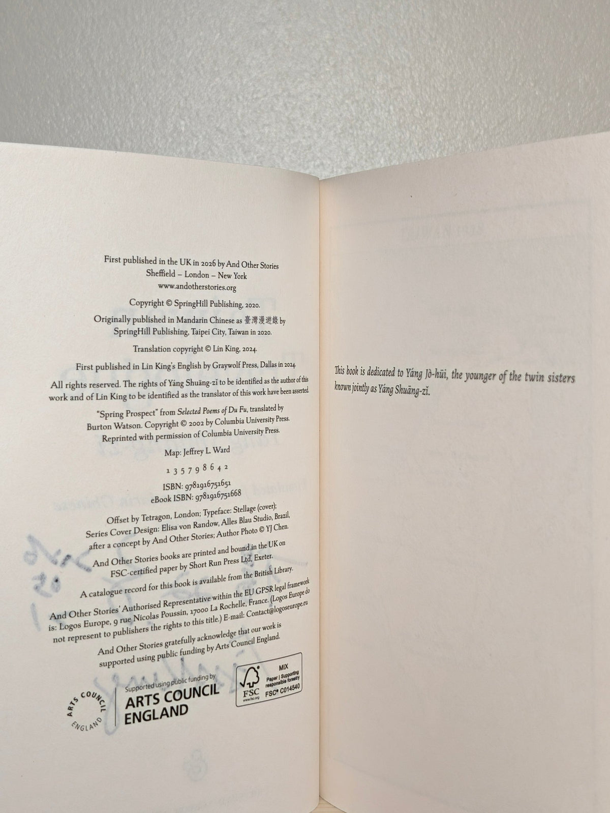 Taiwan Travelogue by Yang Shuang-zi (Double Signed First Edition) - Fialta Books