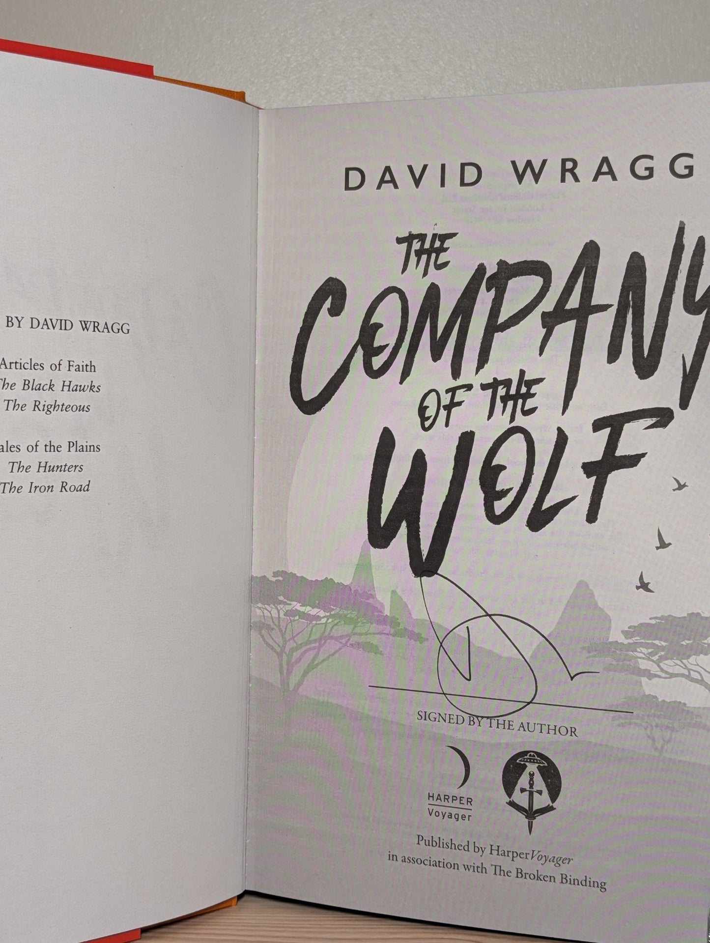 Tales of the Plains: Hunters; Company of the Wolf; Iron Road by David Wragg (Signed with sprayed edges) - Fialta Books