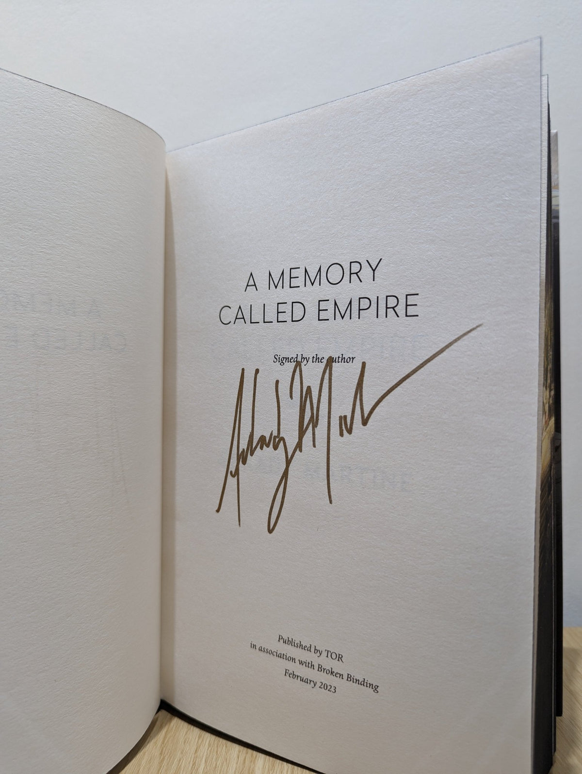 Teixcalaan: A Memory Called Empire; A Desolation Called Peace by Arkady Martine (Signed with sprayed edges) - Fialta Books