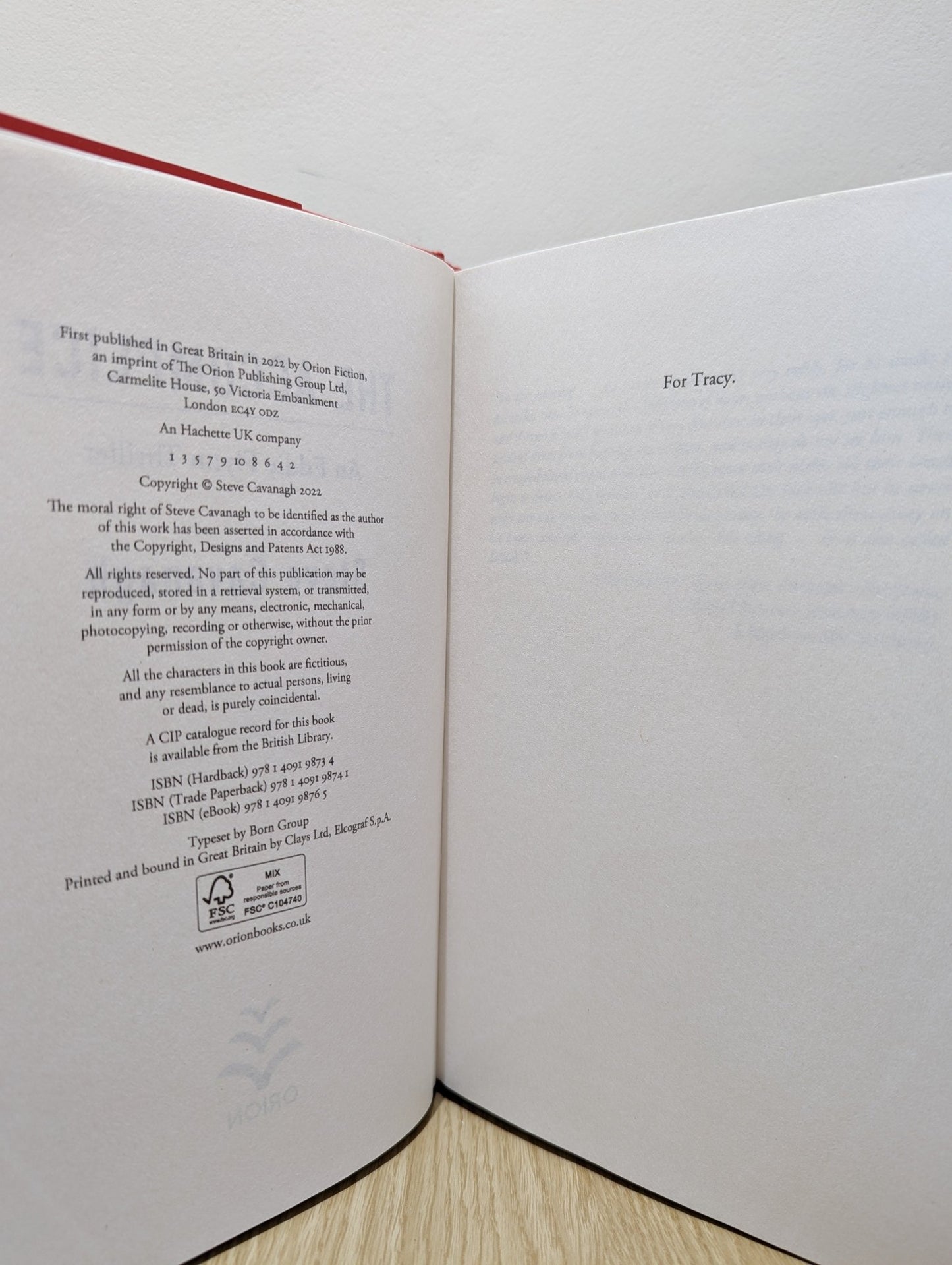 The Accomplice by Steve Cavanagh (Signed First Edition) - Fialta Books