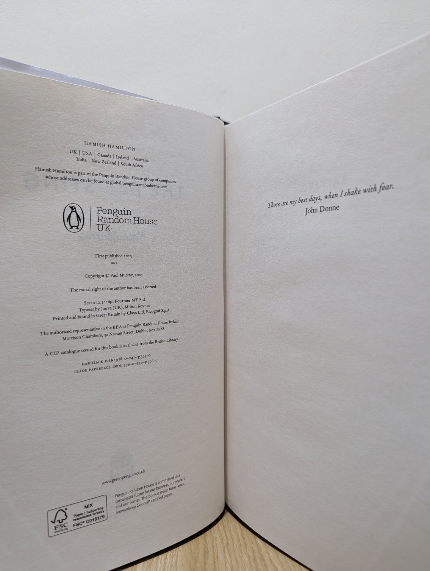 The Bee Sting by Paul Murray (Signed First Edition) - Fialta Books