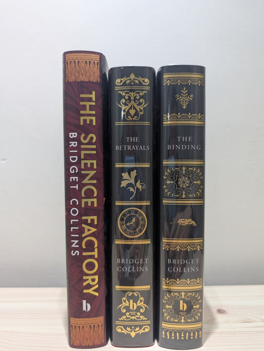 The Binding; Betrayals; Silence Factory by Bridget Collins (Signed with sprayed edges) - Fialta Books