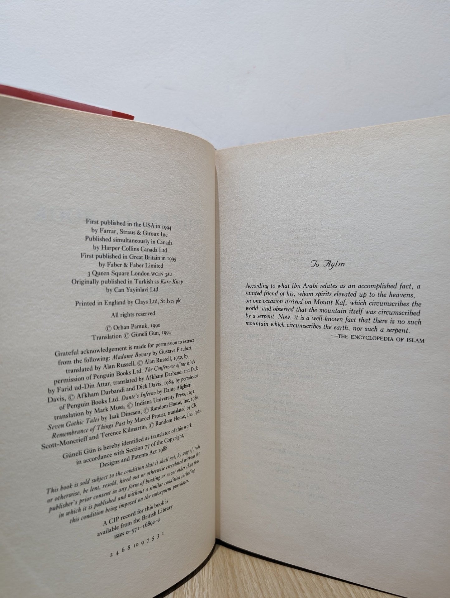 The Black Book by Orhan Pamuk (First Edition) - Fialta Books