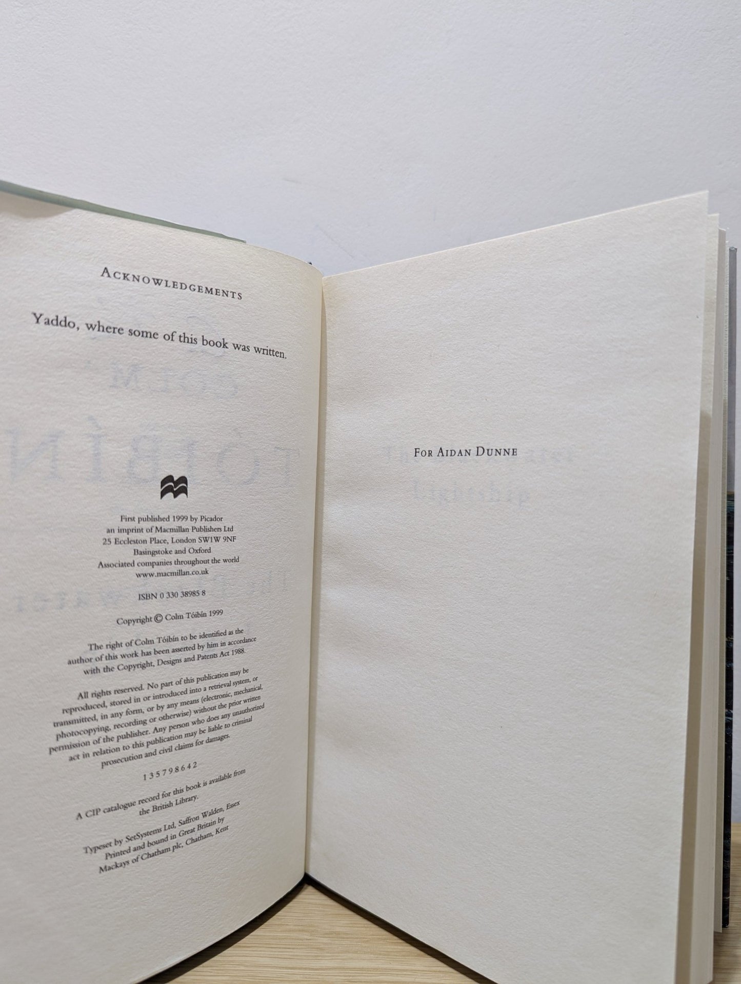 The Blackwater Lightship by Colm Toibin (Signed First Edition) - Fialta Books