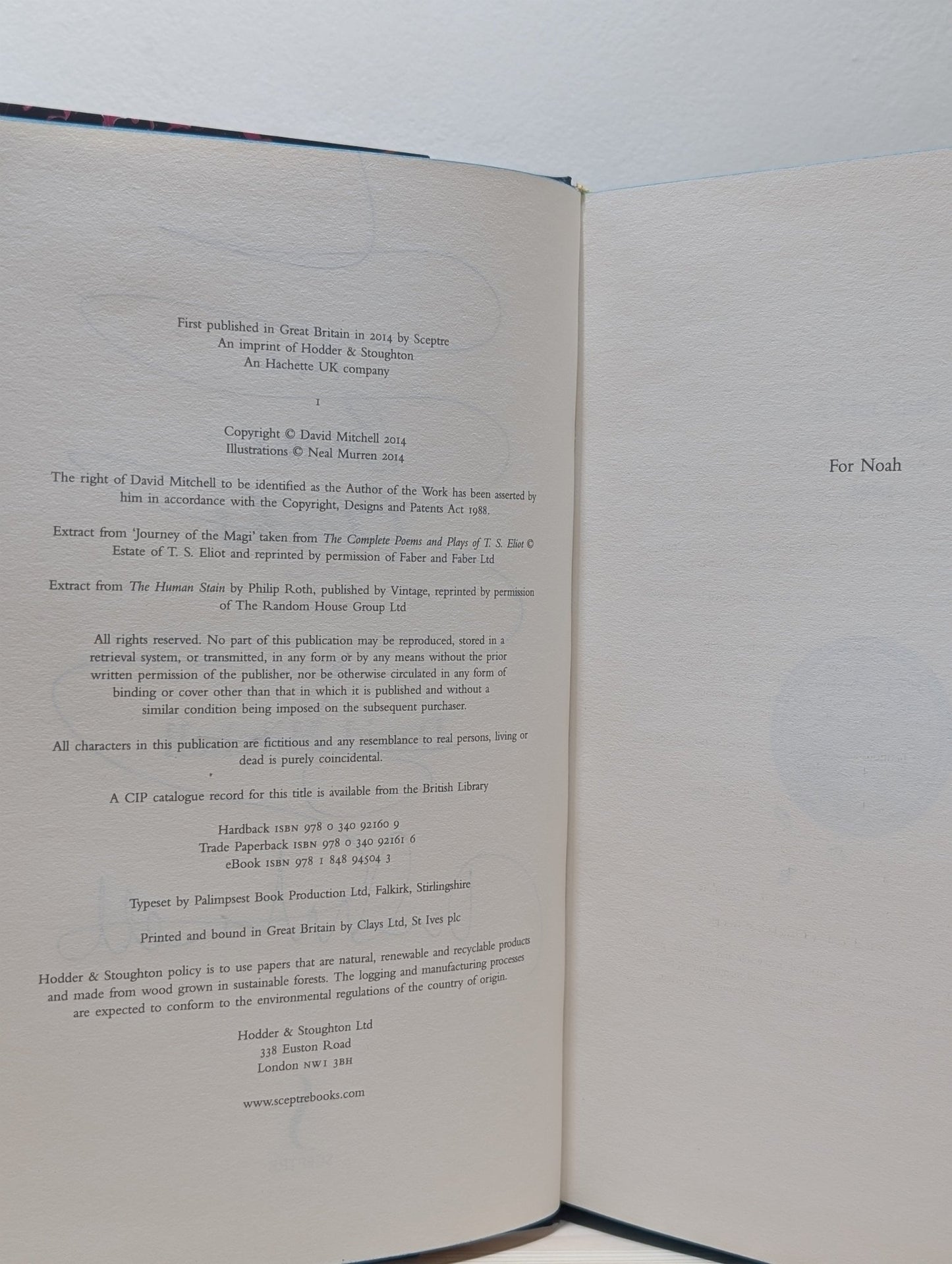 The Bone Clocks by David Mitchell (Signed First Edition with sprayed edges) - Fialta Books