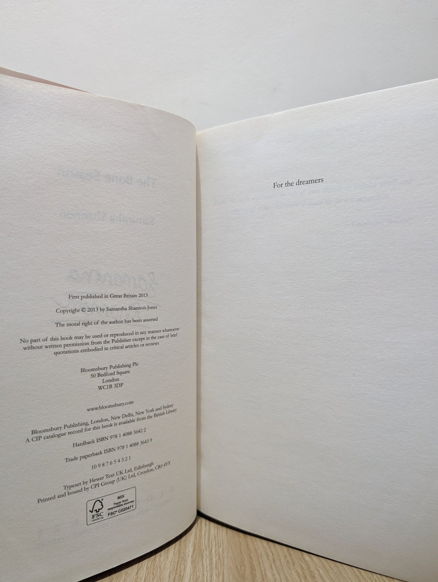 The Bone Season by Samantha Shannon (Signed First Edition) - Fialta Books