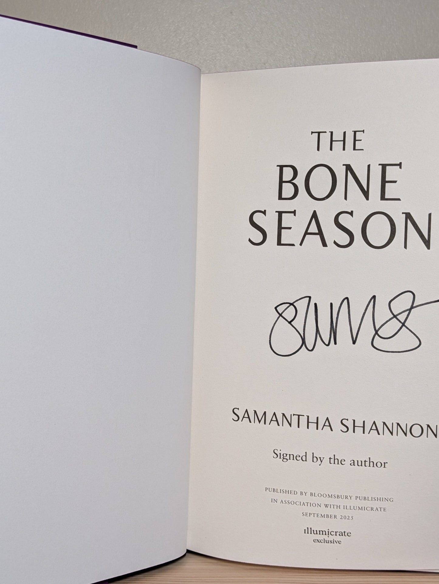 The Bone Season; Mime Order; Song Rising by Samantha Shannon (Signed special edition with sprayed edges) - Fialta Books