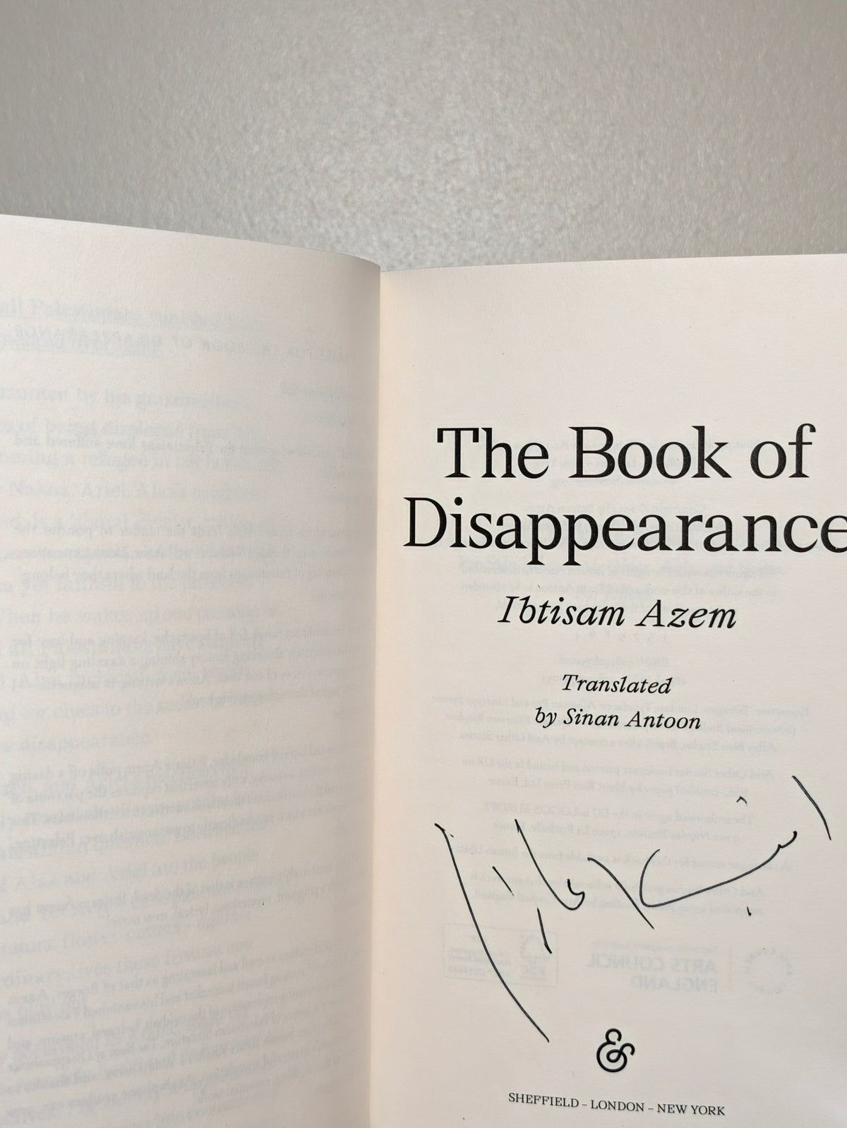 The Book of Disappearance by Ibtisam Azem (Signed) - Fialta Books